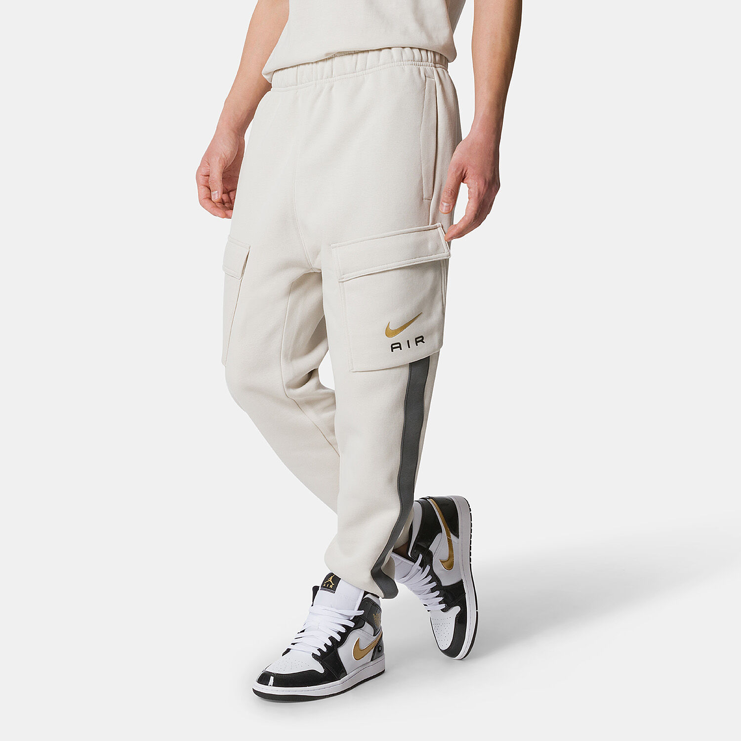 Nike Air Cargo Pants Beige Black and Gold AW LAB