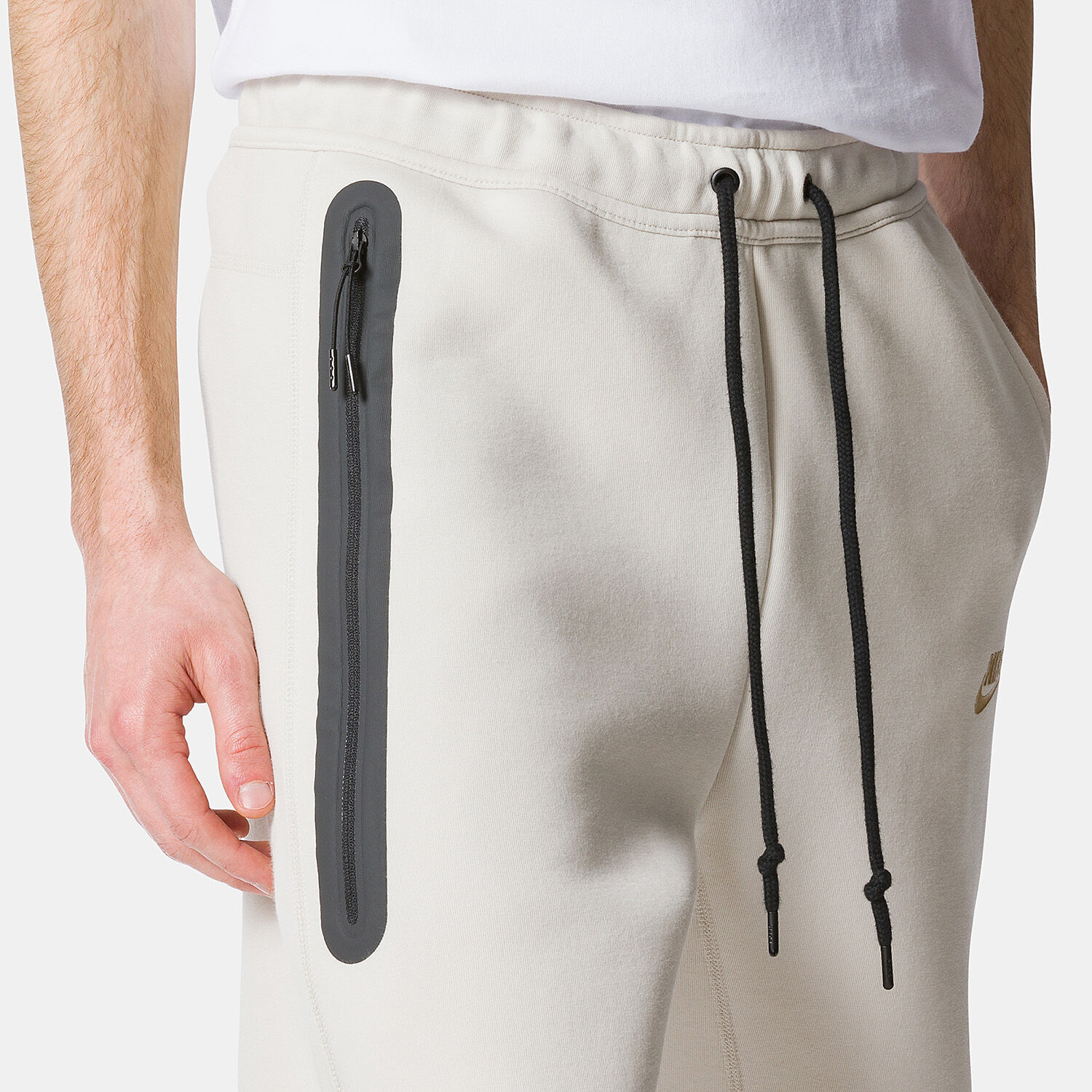 Pantaloni Nike Sportswear Tech Fleece beige grey and black AW LAB