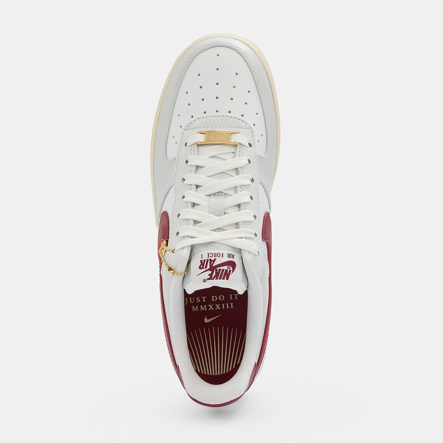 Burgundy and gold deals air force ones