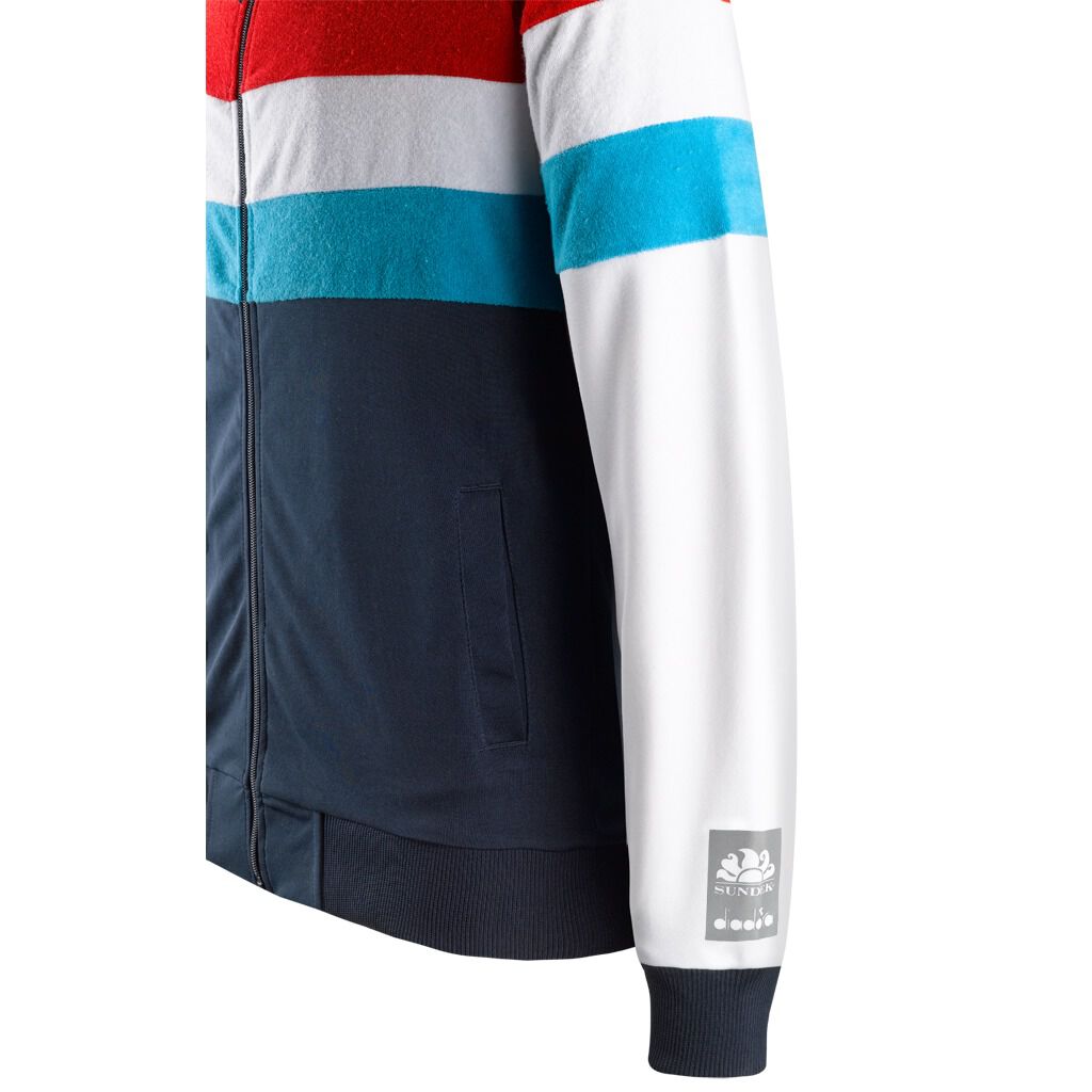 diadora Sundek Rainbow men s blue track jacket AW LAB