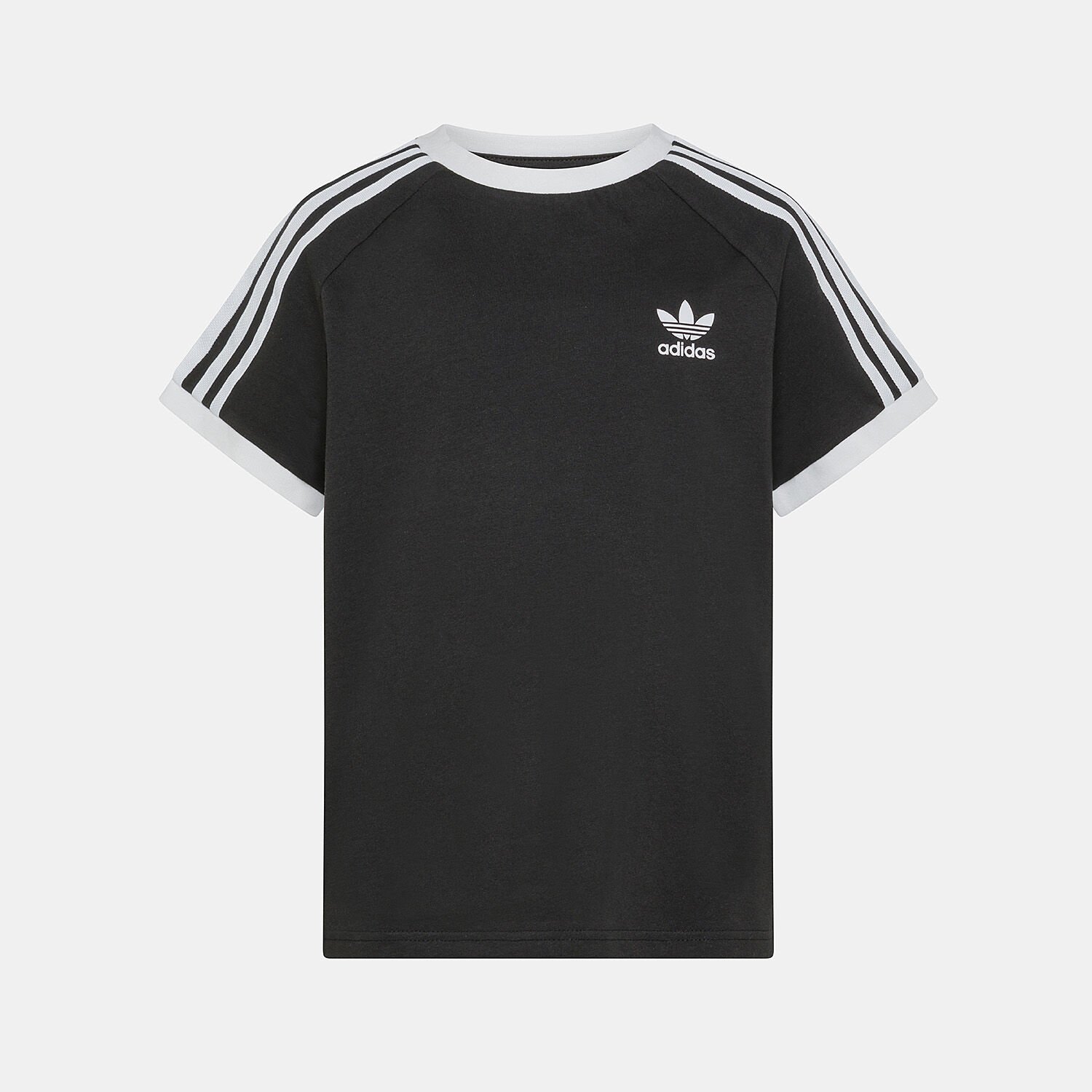 adidas adicolor 3 Stripes T shirt teens black and white AW LAB