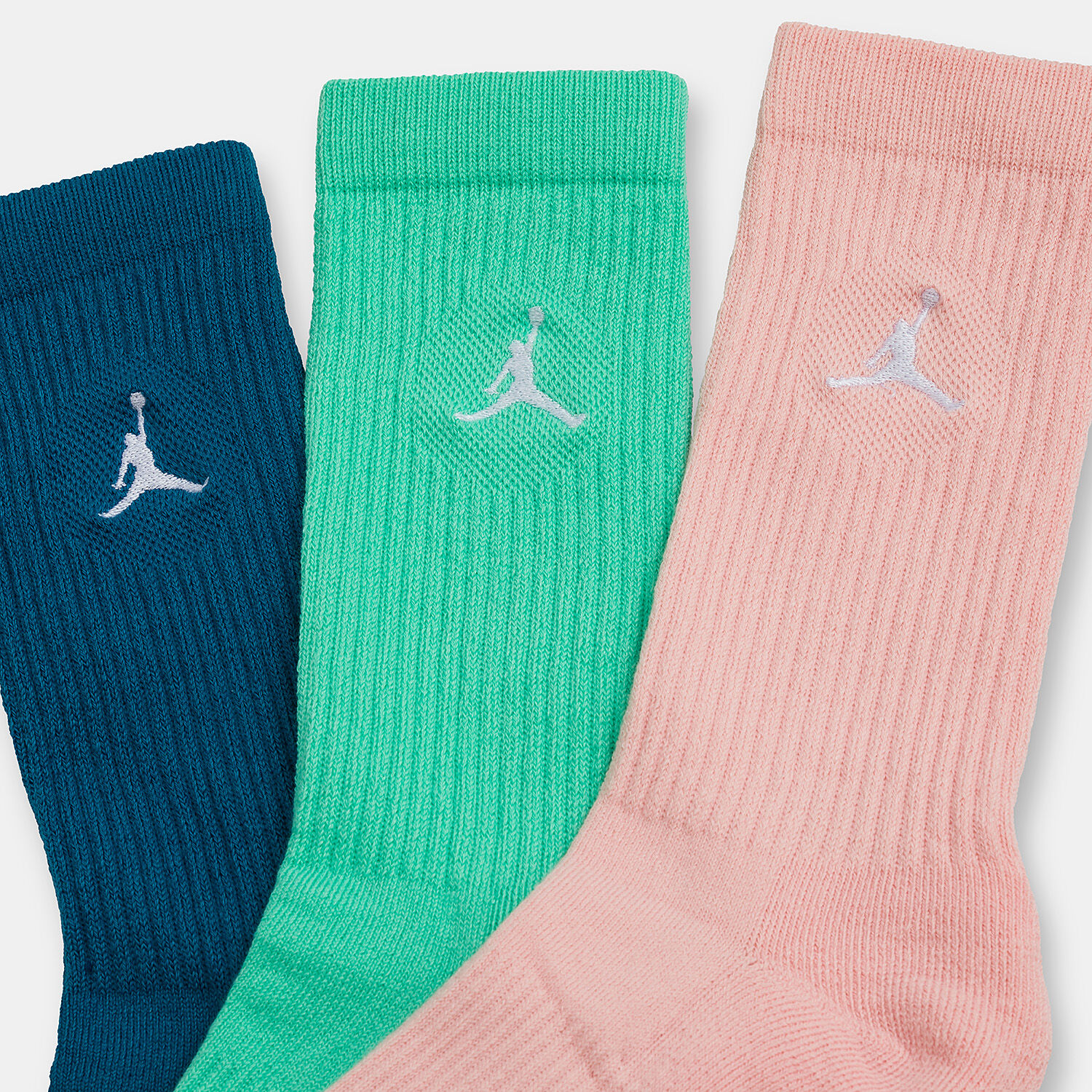 Jordan Everyday Crew Socks 3 pairs blue green and pink AW LAB