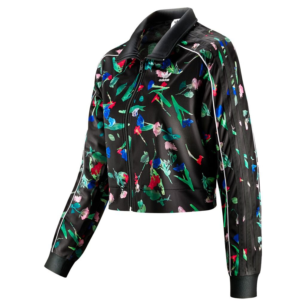 Adidas originals bellista lace hotsell insert track jacket in black
