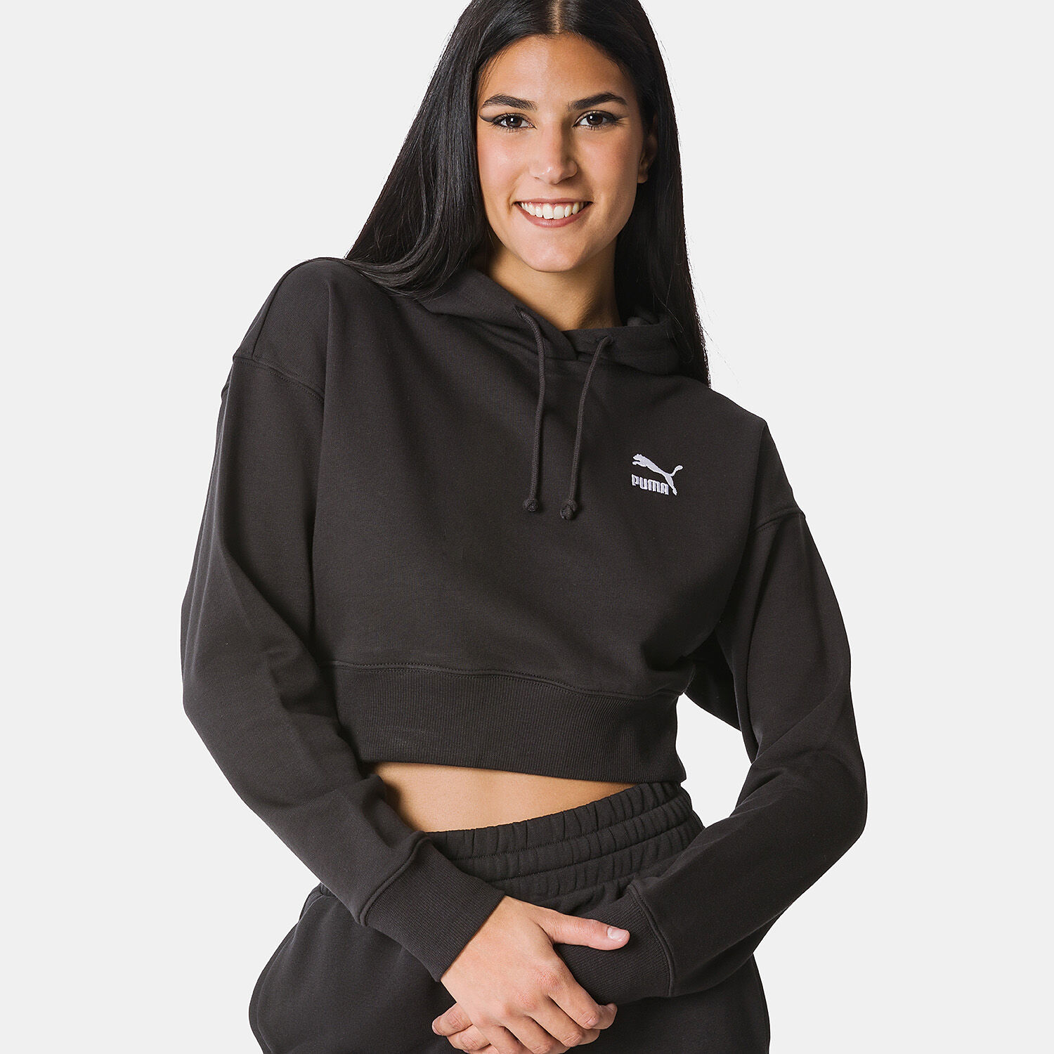 Puma Classics Cropped Sweatshirt black AW LAB