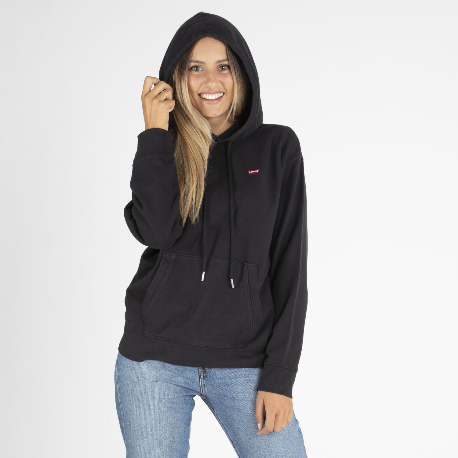 Levis black hoodie best sale womens
