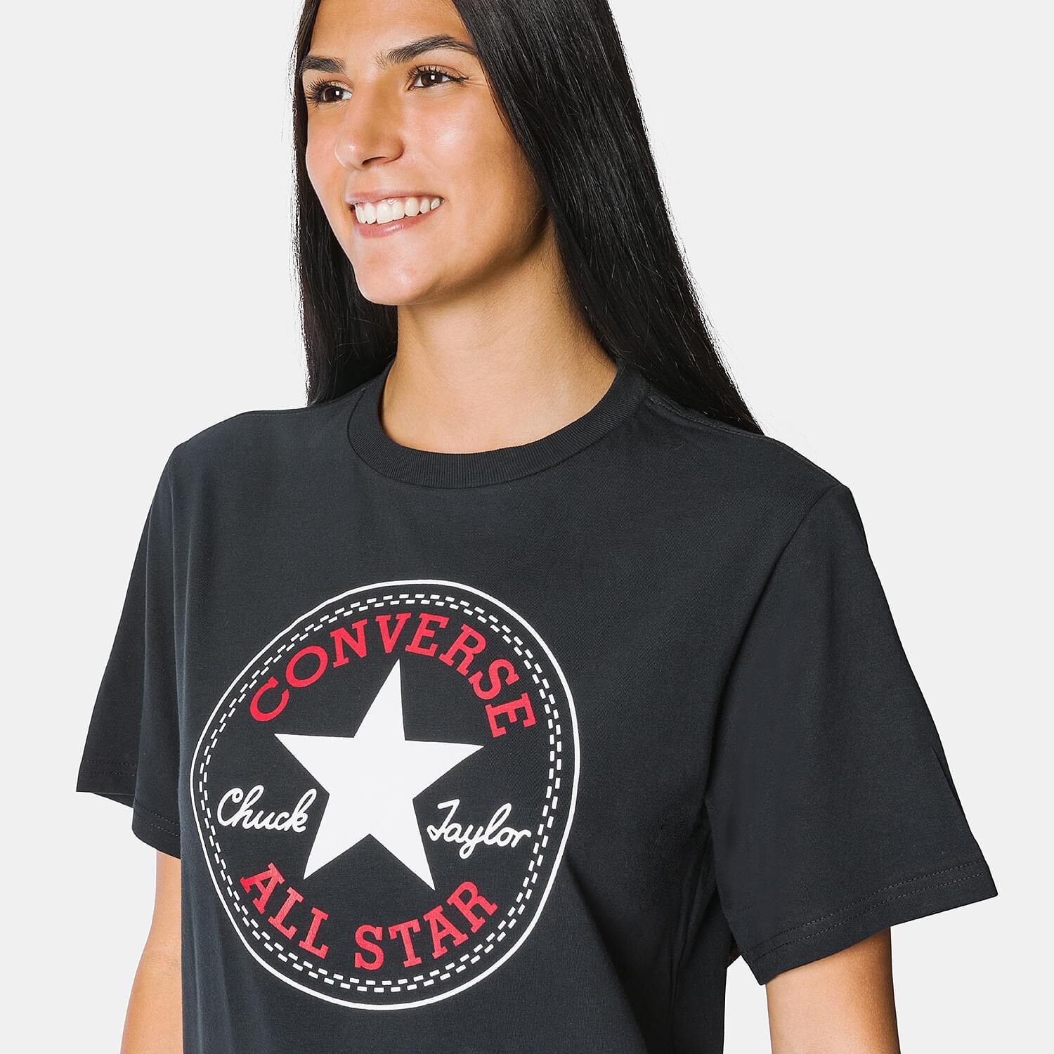 Converse Go To All Star Patch t shirt black white and red AW LAB