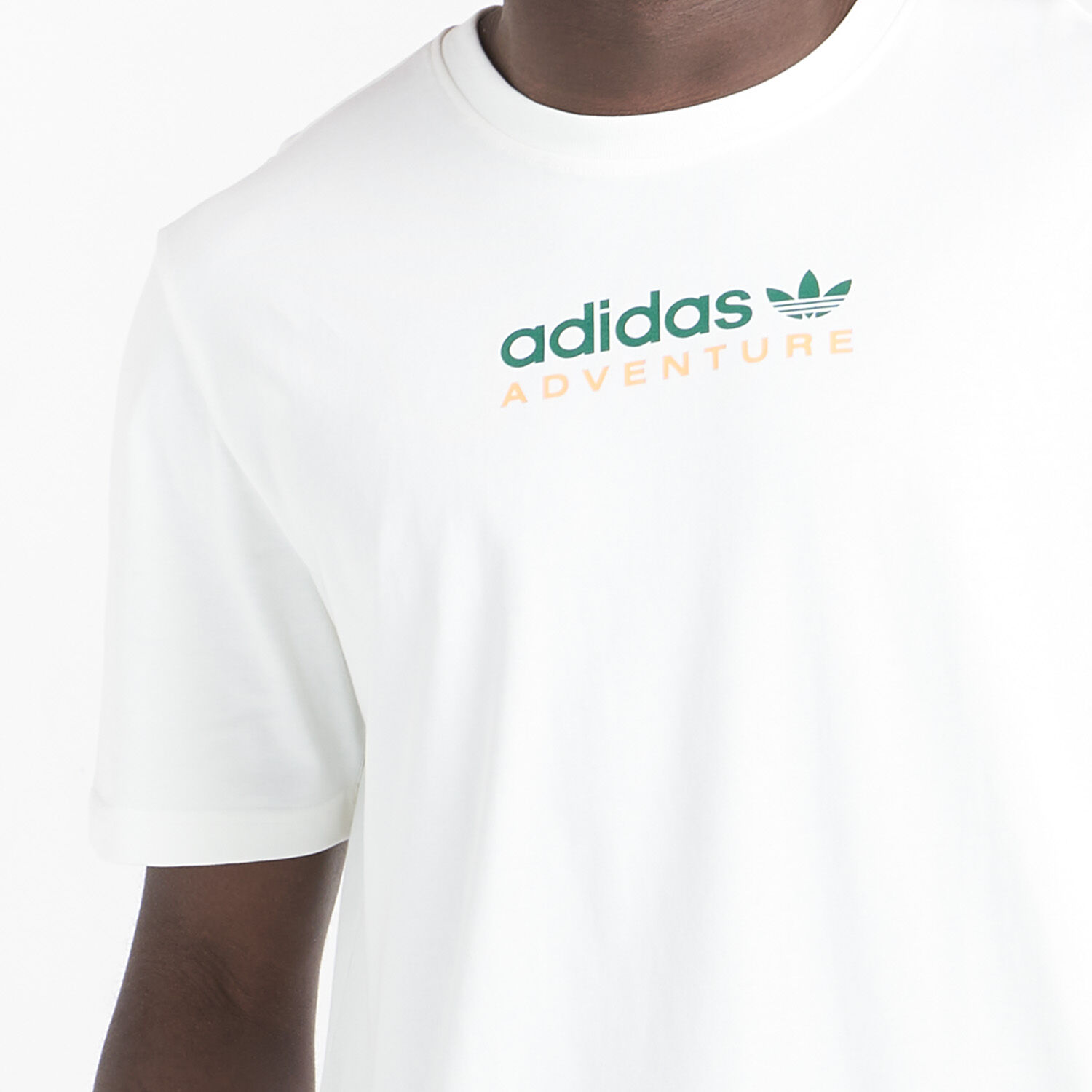 adidas Adventure Mountain Spray T shirt white orange and green