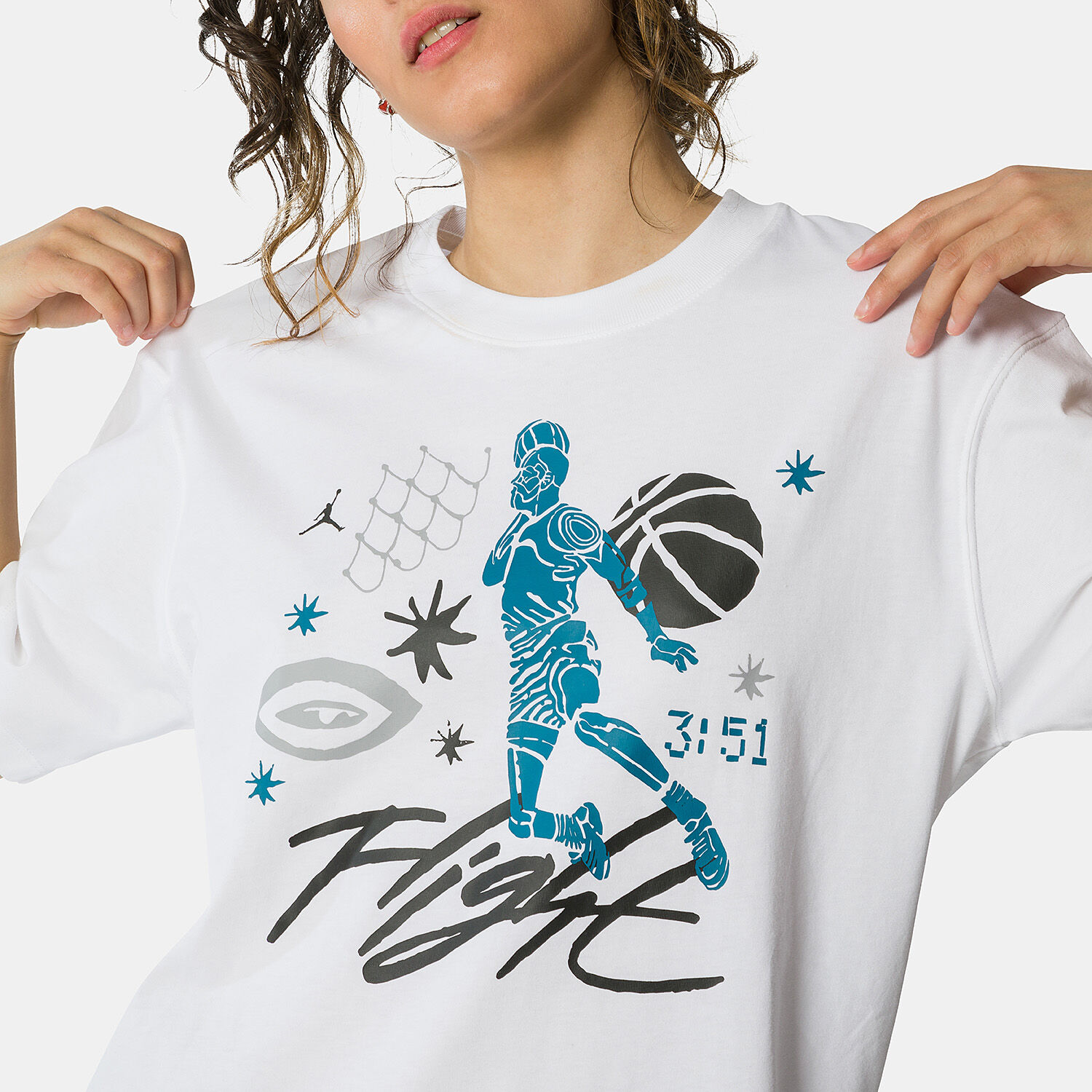 T shirt discount jordan donna bianche