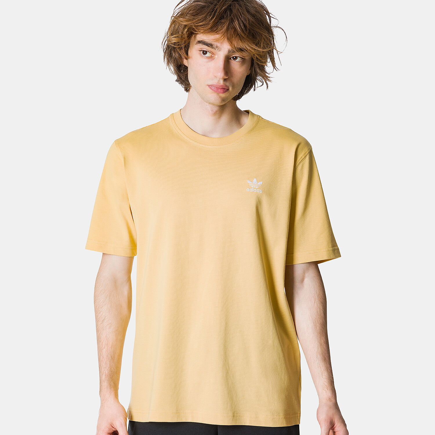 Yellow adidas trefoil t shirt outlet