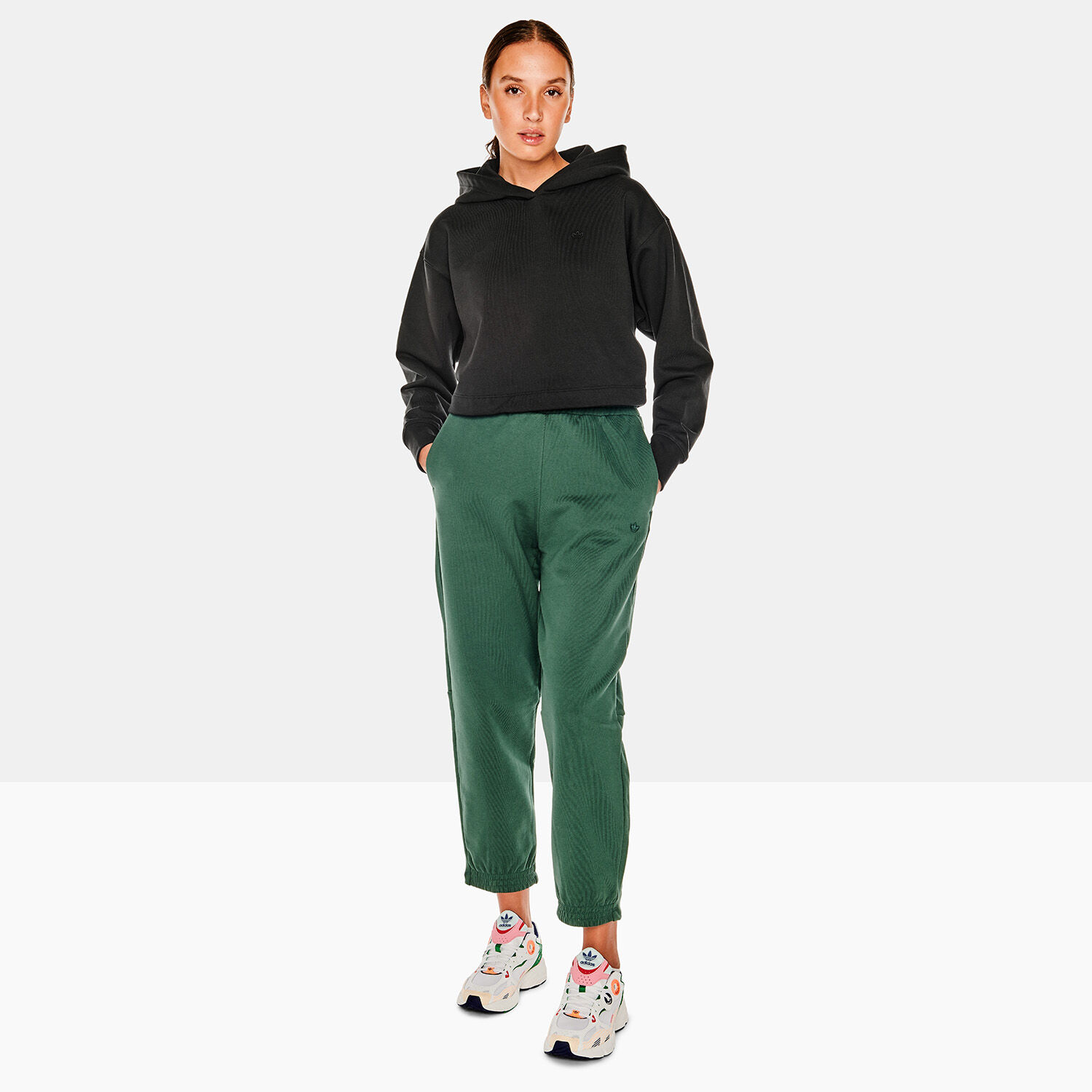 Felpa adidas Adicolor Contempo Crop nera AW LAB