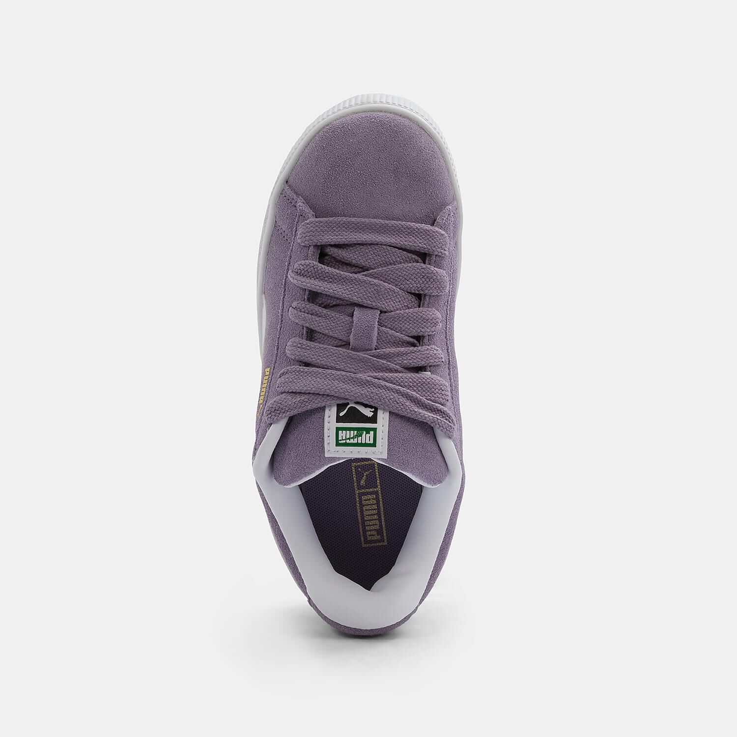 Purple and white Puma Suede XL AW LAB