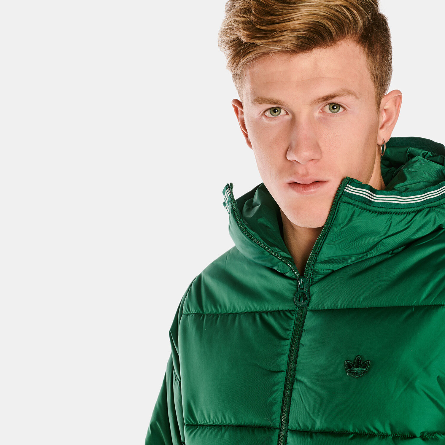 Adidas originals trefoil fur padded parka jacket sales