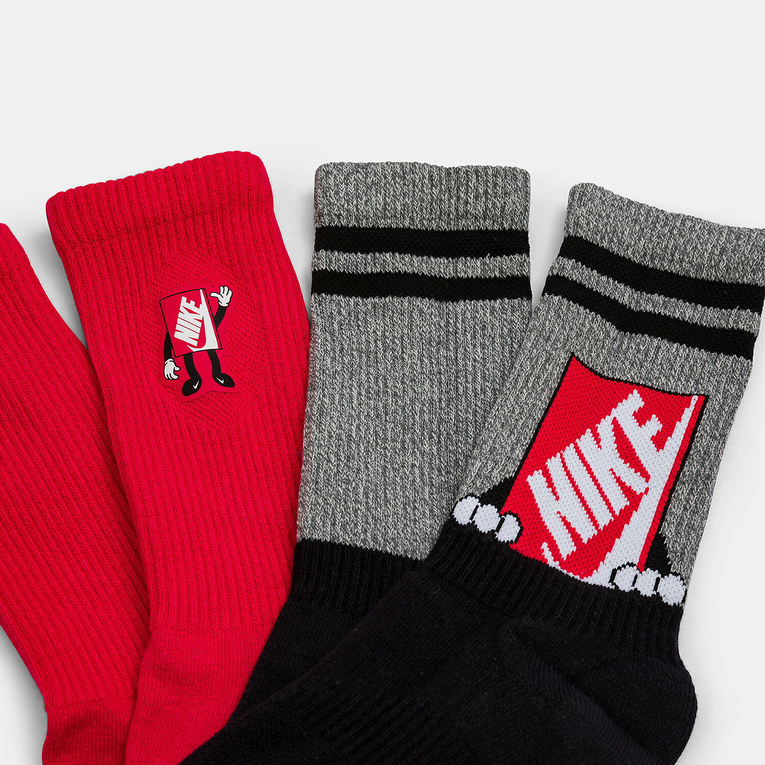 Red and black nike socks sale