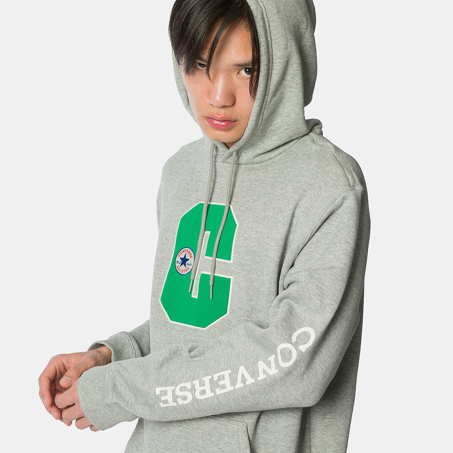 Green store converse hoodie