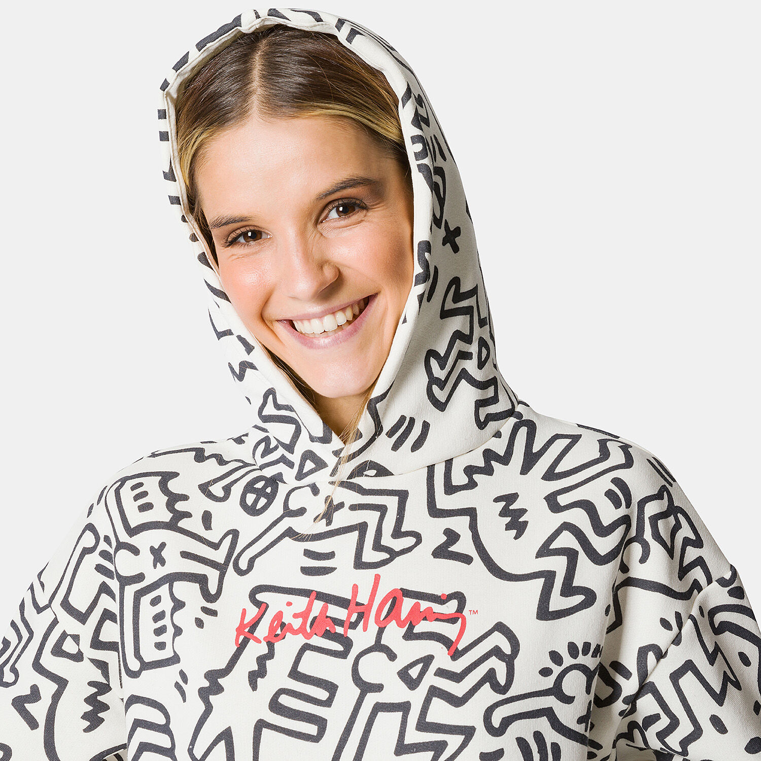 Keith Haring sweatshirt black red and white AW LAB
