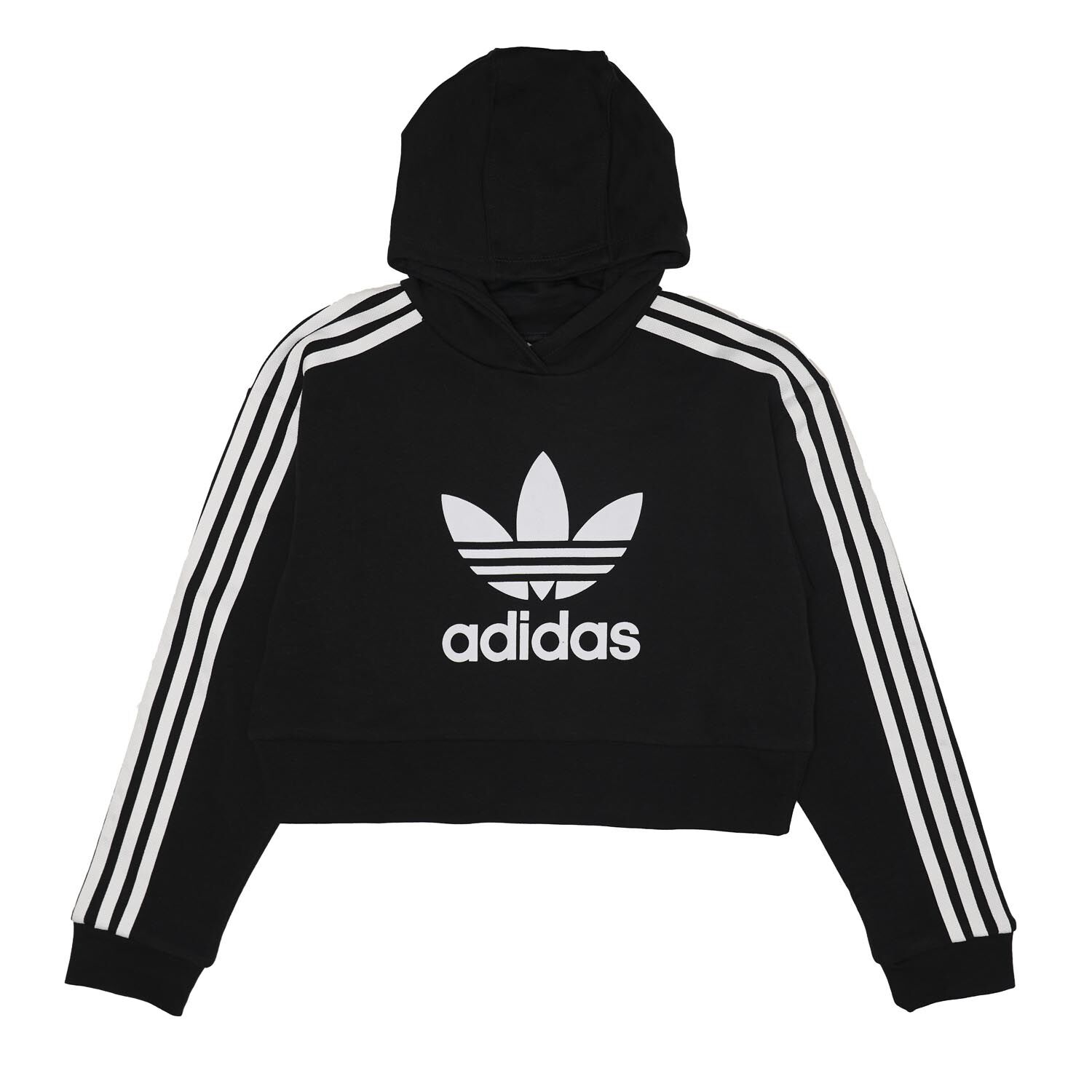 Adidas originals adicolor cropped hoodie in blac sales