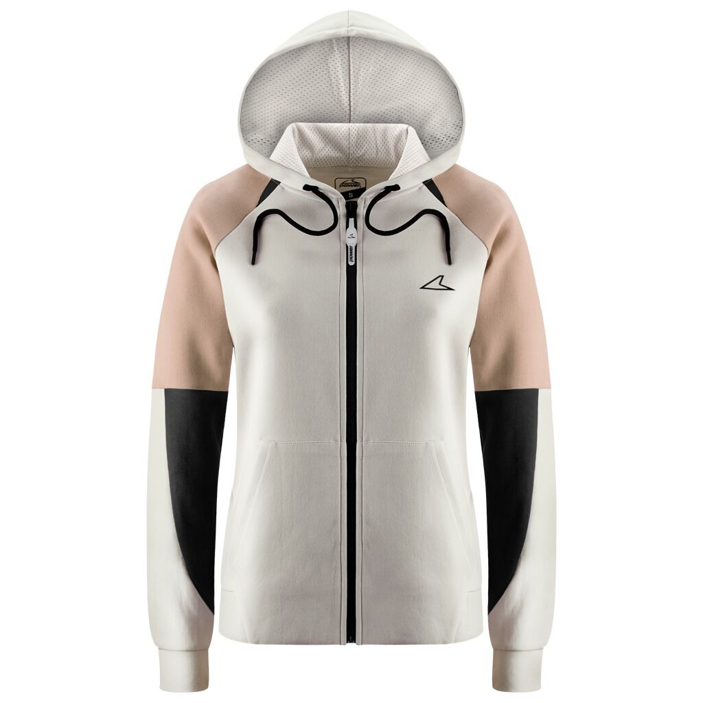 FELPA POWER FULL ZIP HOODIE gray and black AW LAB