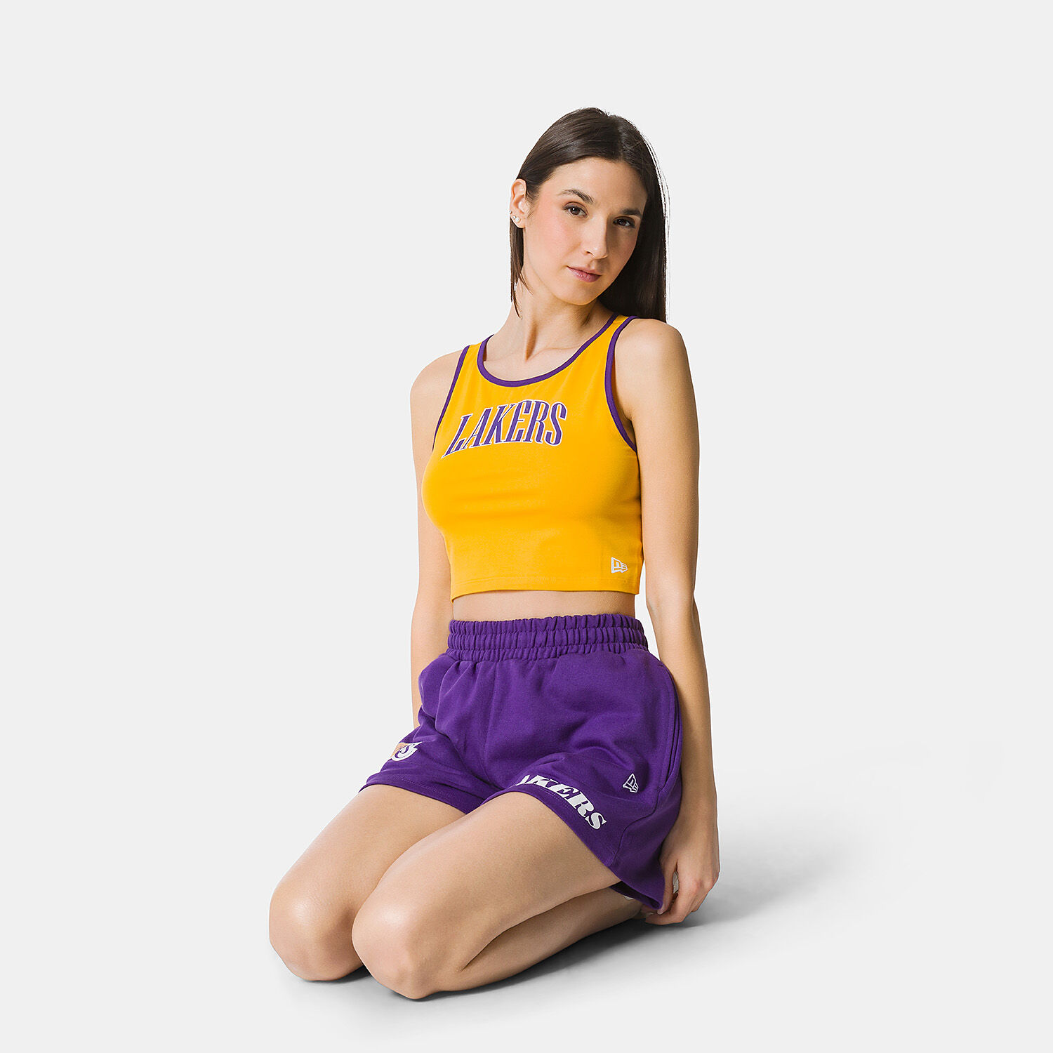 Tank Top New Era LA Lakers NBA yellow purple and white AW LAB