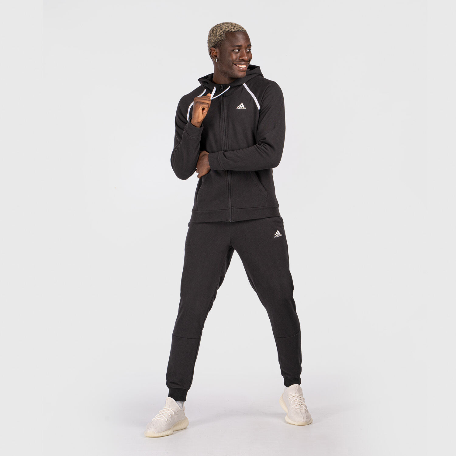 adidas Performance Cotton Piping Tracksuit black and white AW LAB