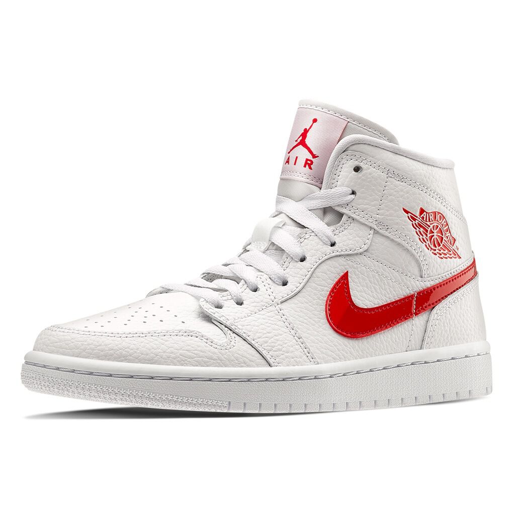 Jordan scarpe top bianche e rosse