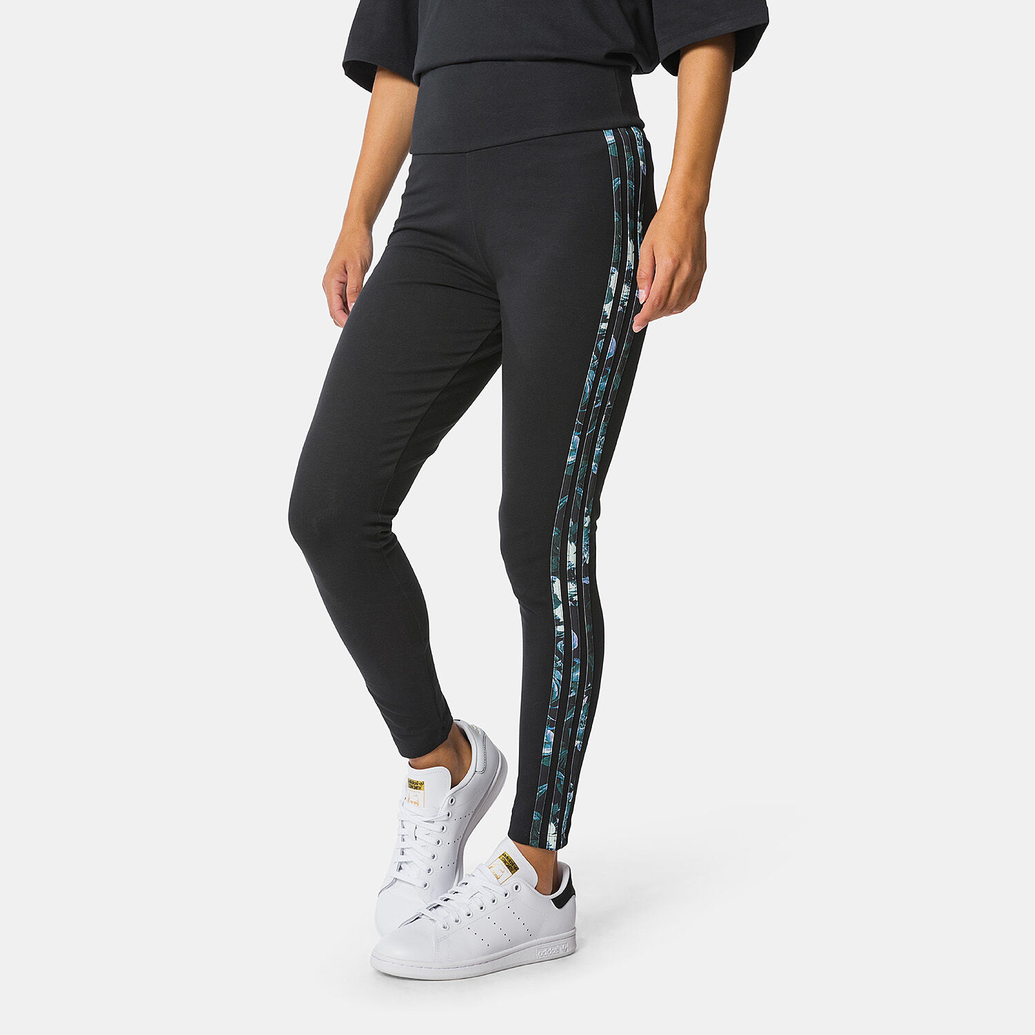 Adidas floral stripe leggings outlet