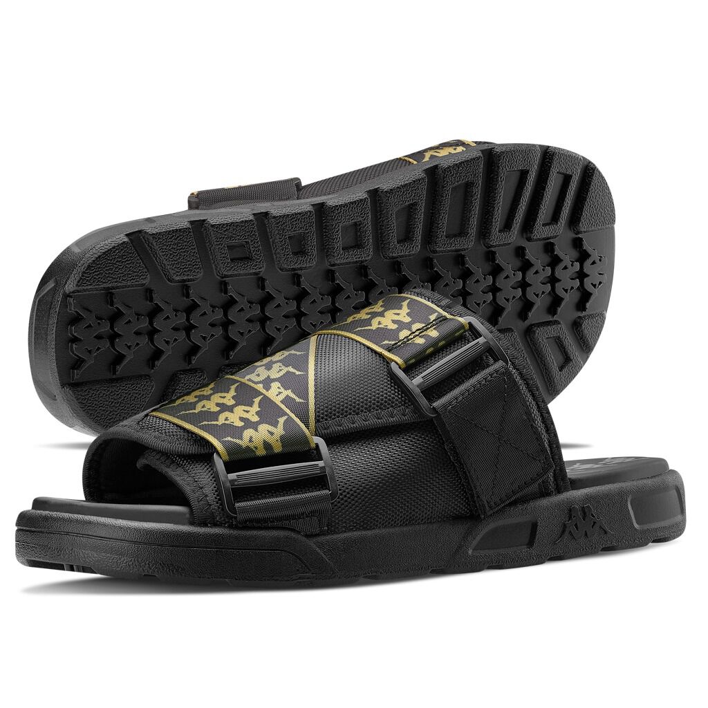 KAPPA MITEL SLIDES Male Black gold AW LAB