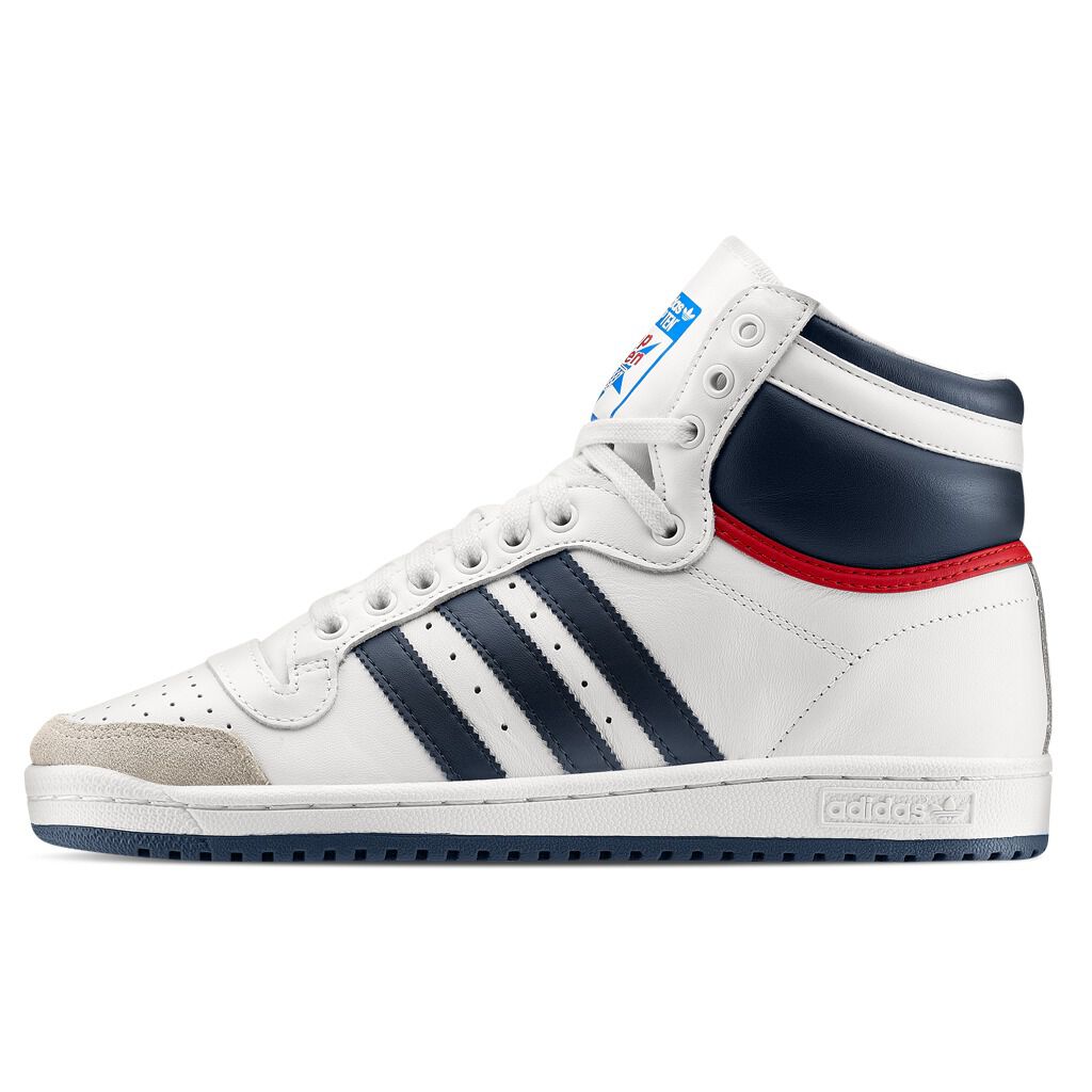 Adidas Top Ten Hi white and blue shoes AW LAB