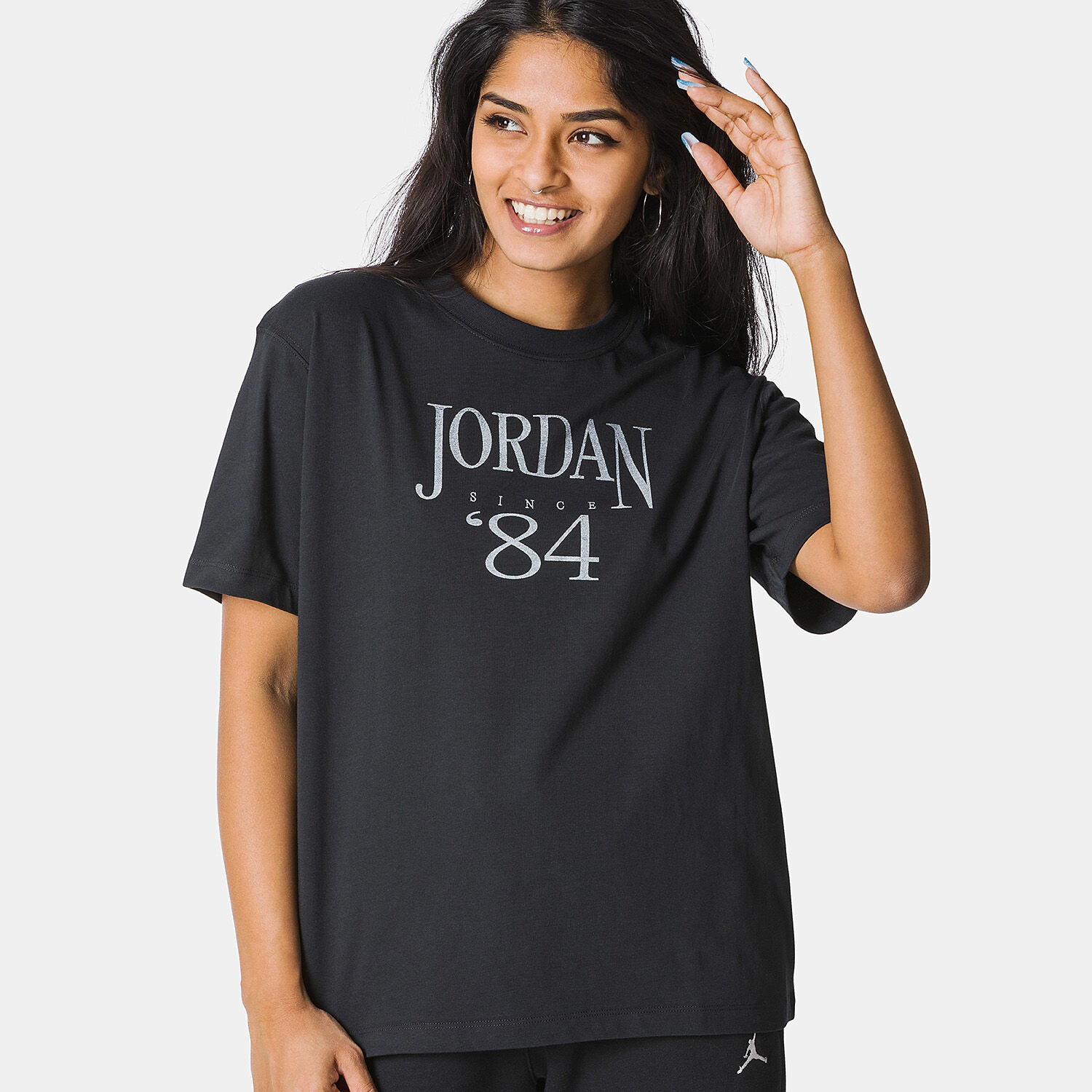 T shirt jordan nera sales