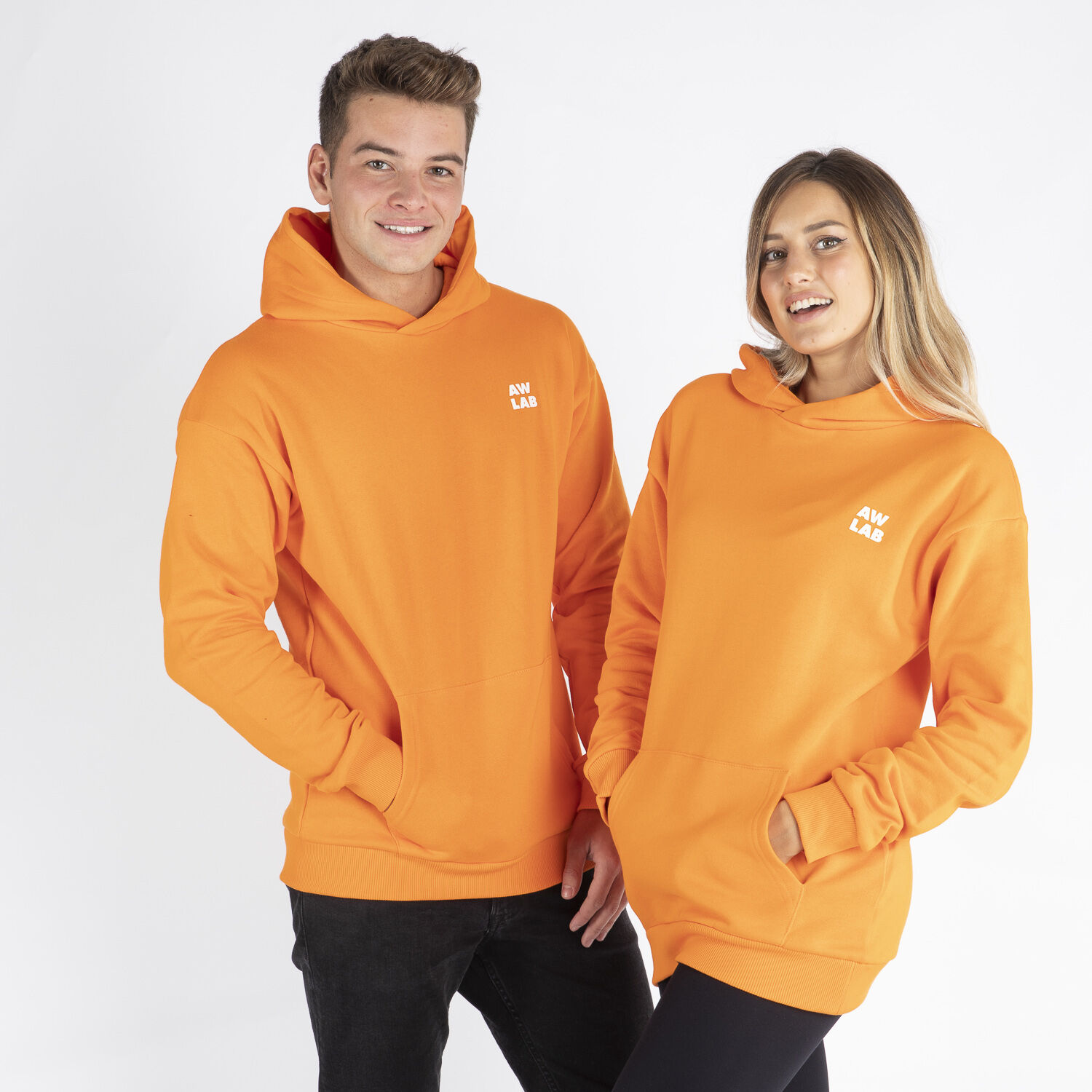 AW LAB Small Logo Hoodie unisex orange AW LAB