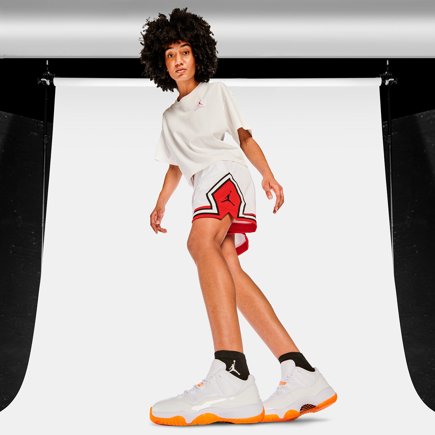 Girl wearing jordan sales 11