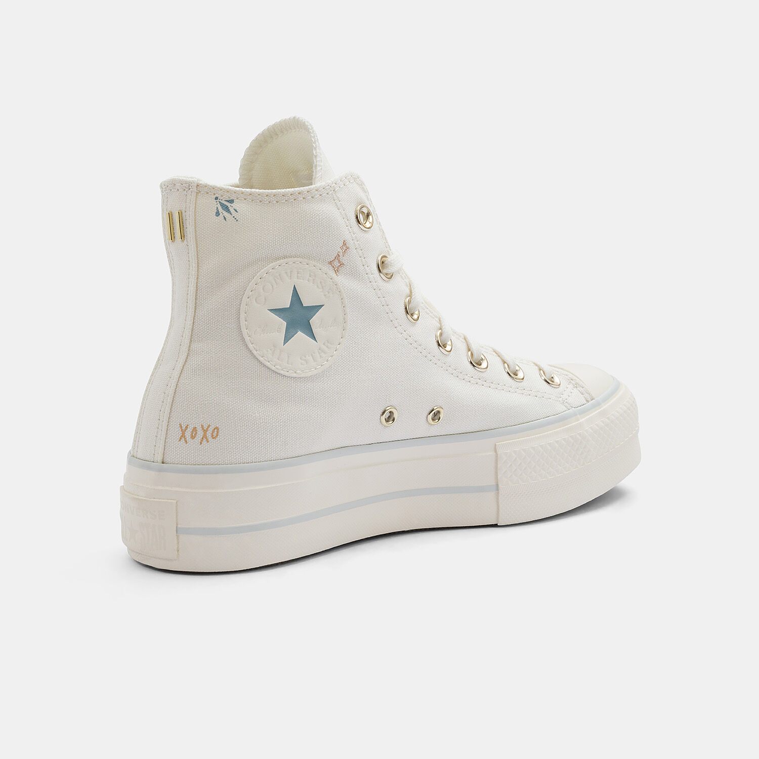 Converse Chuck Taylor All Star Lift light blue gold and white
