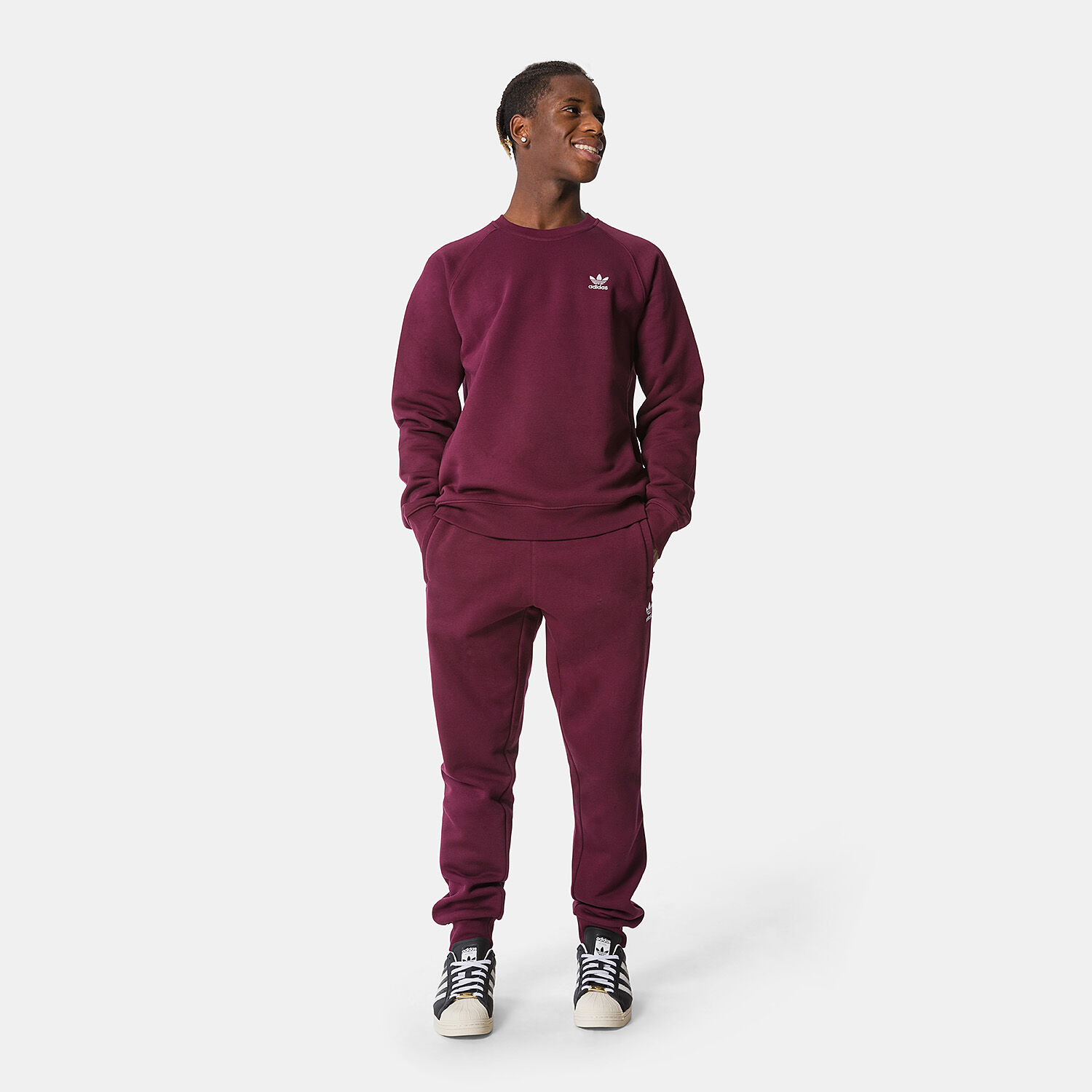 adidas Essentials Trefoil sweatshirt burgundy AW LAB