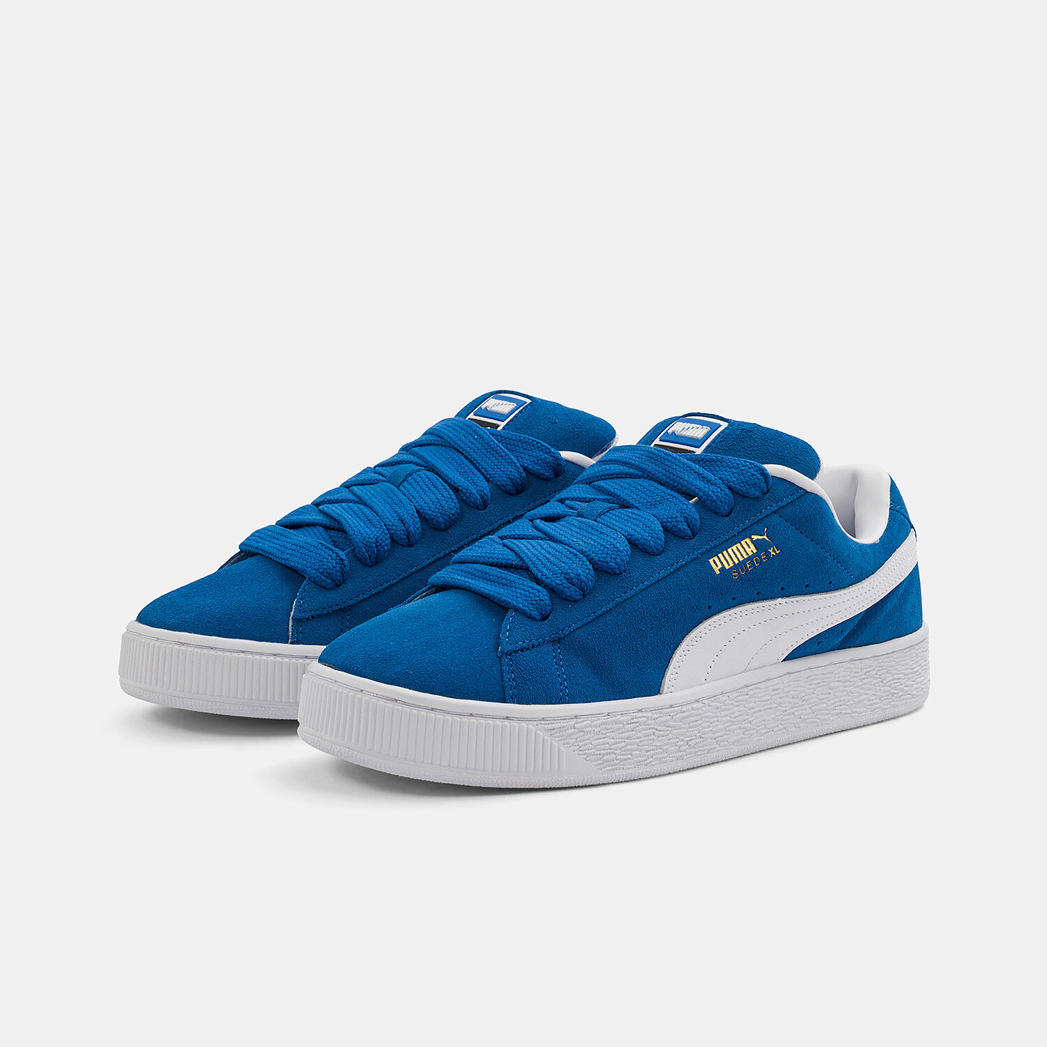 Puma suede cheap platform blu