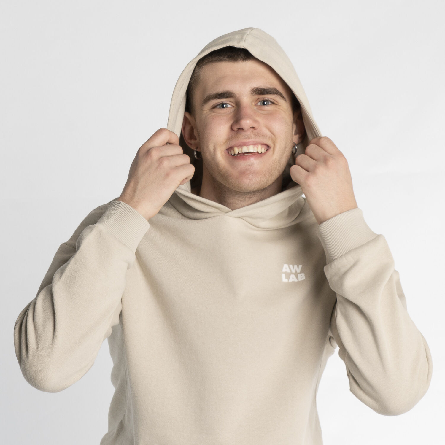 AW LAB Small Logo Sweatshirt beige AW LAB