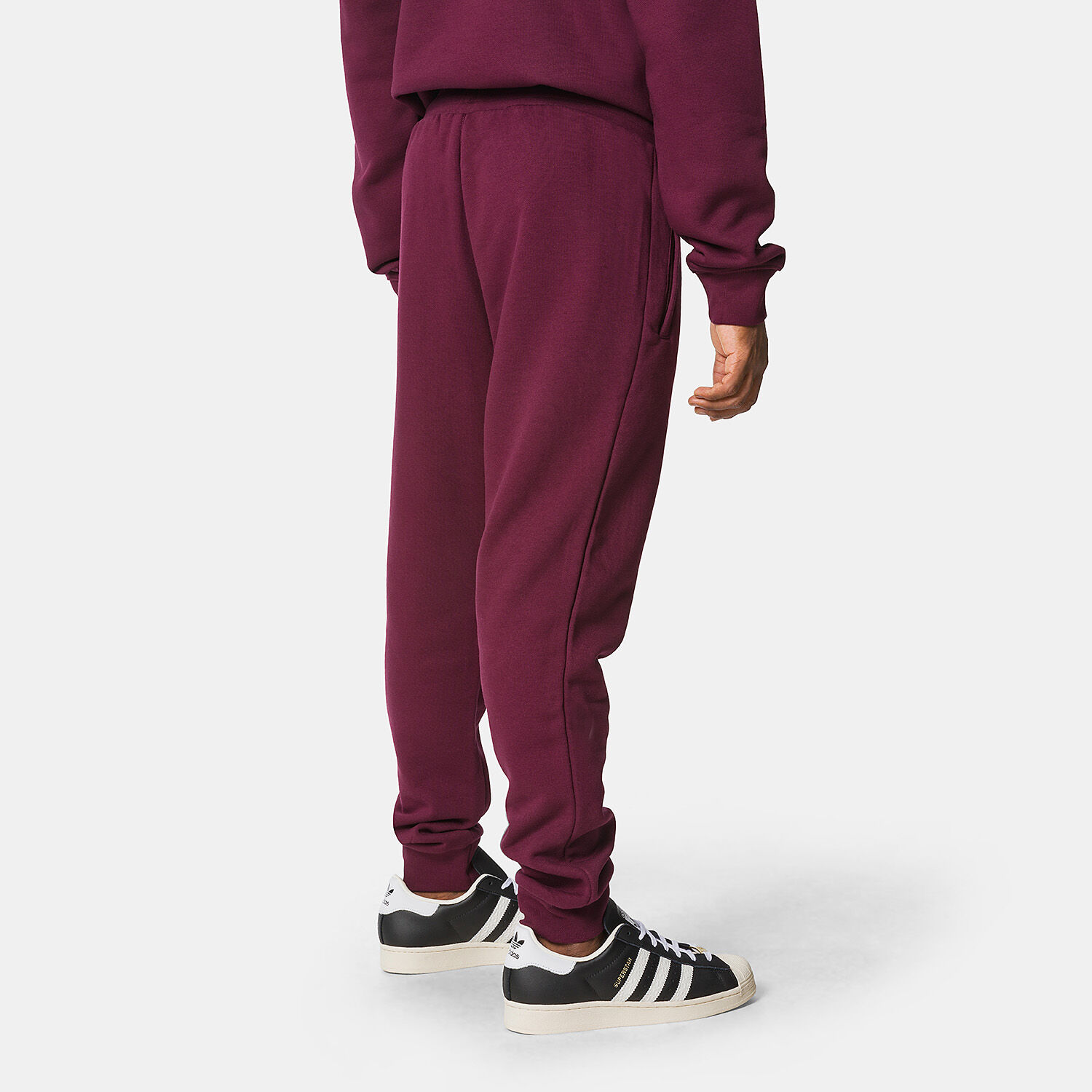 adidas Trefoil Essentials pants burgundy and white AW LAB