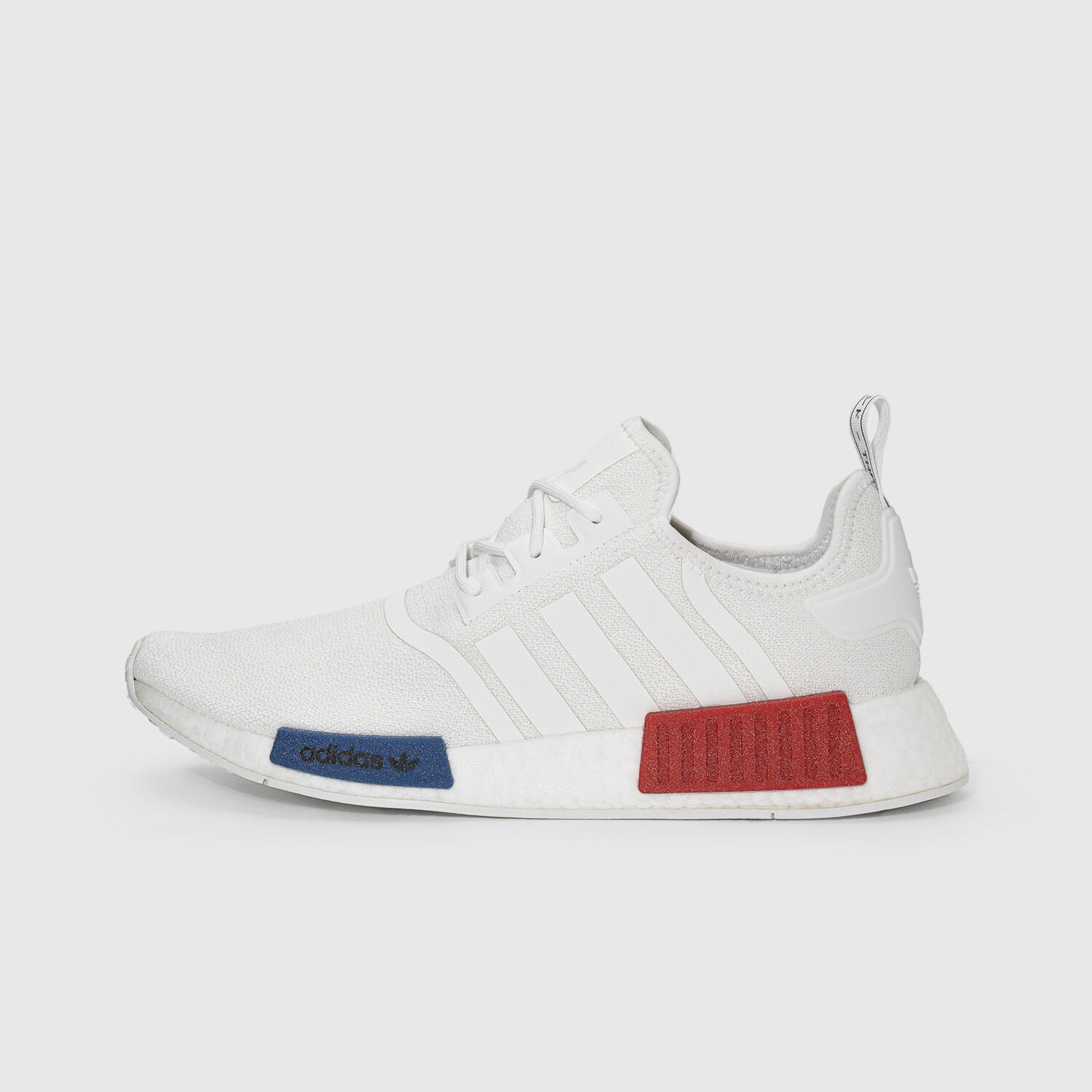 Adidas nmd red white blue stripes discount