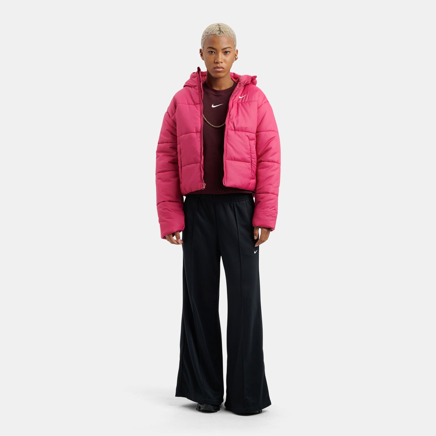 nike bubble jacket pink