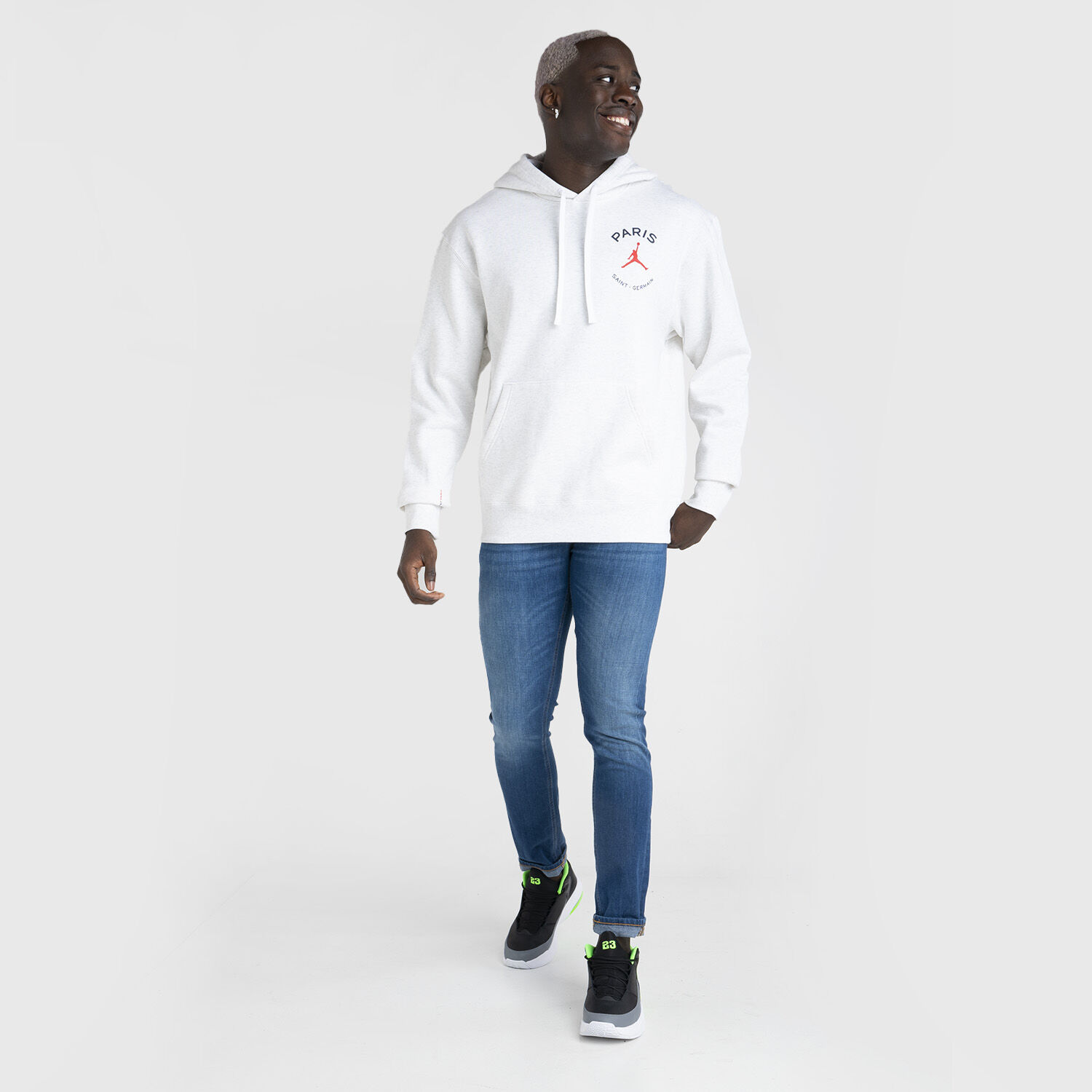 Psg jordan store white hoodie