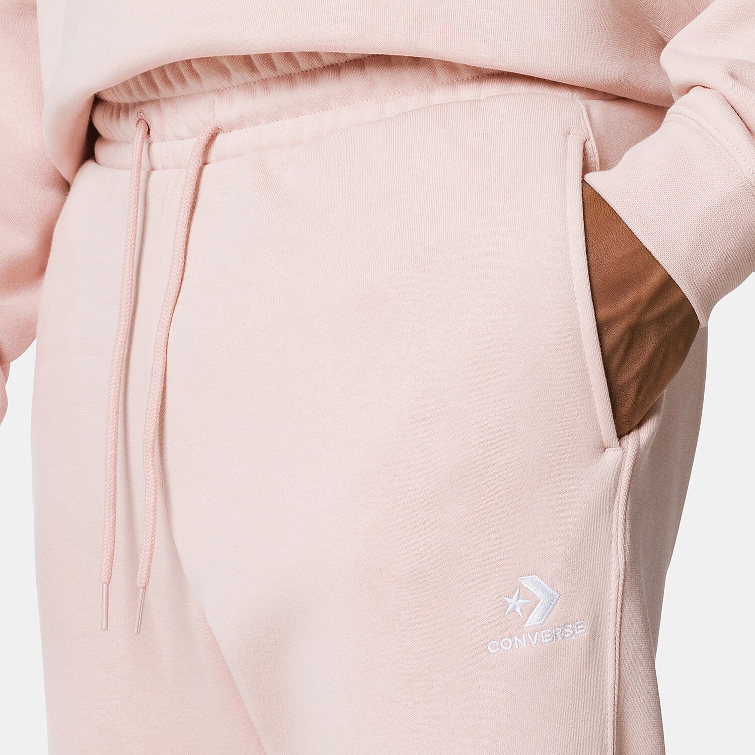 Pink converse pants discount