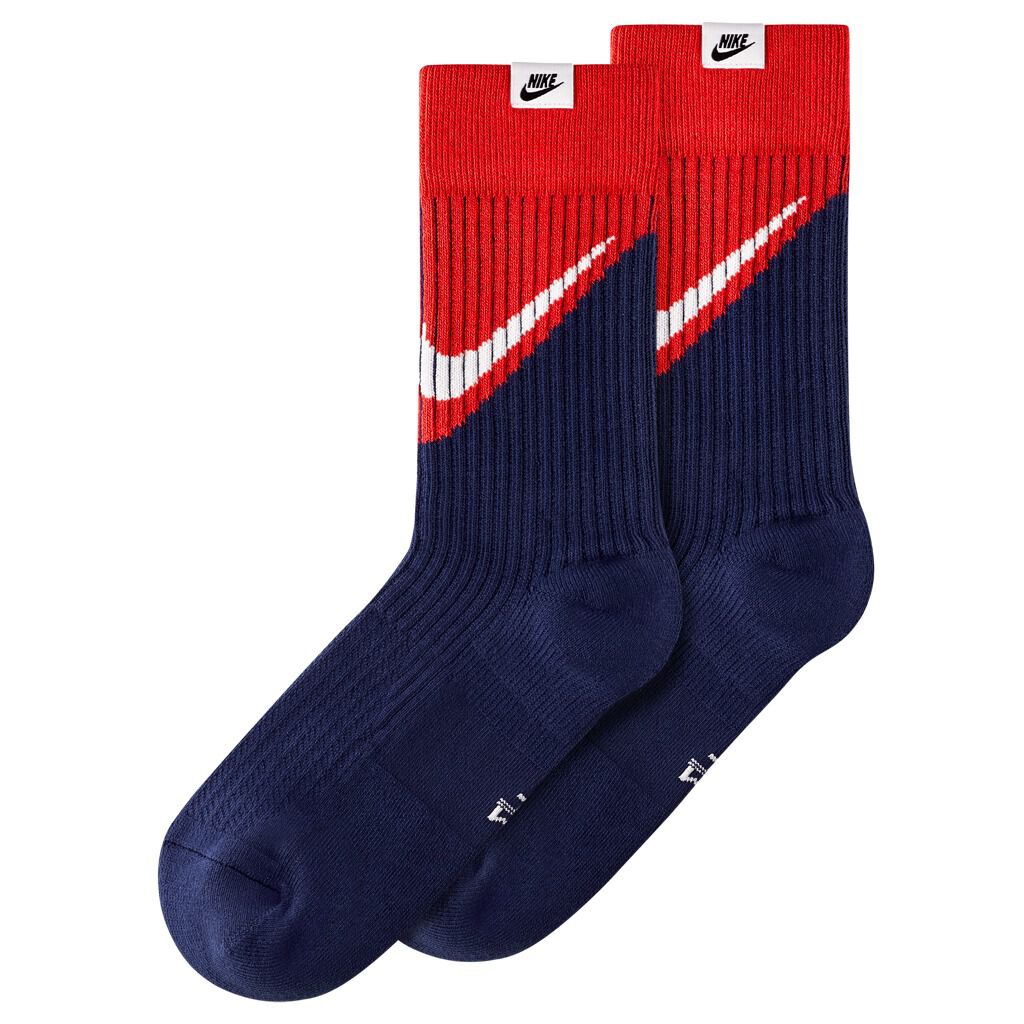 White nike socks with red swoosh cheap