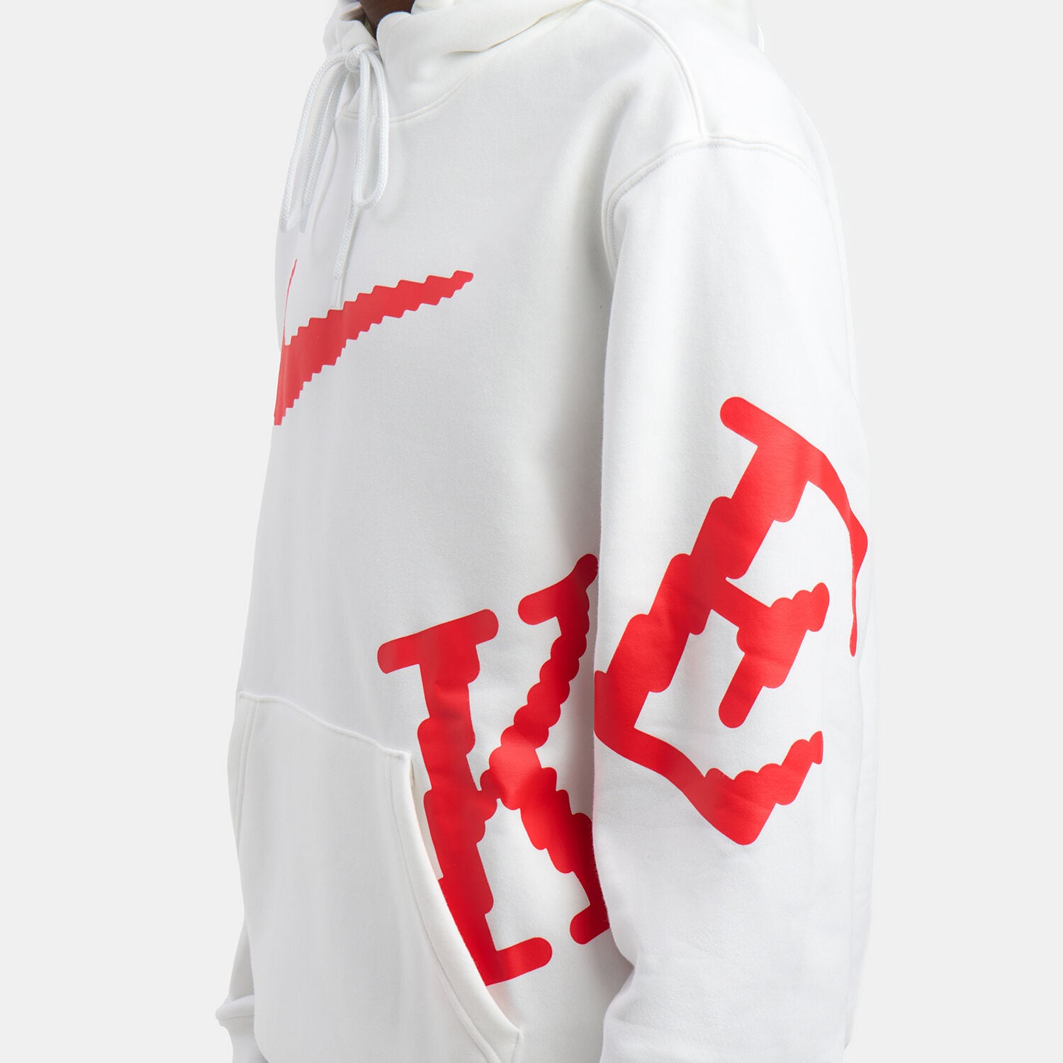 nike red and white hoodie