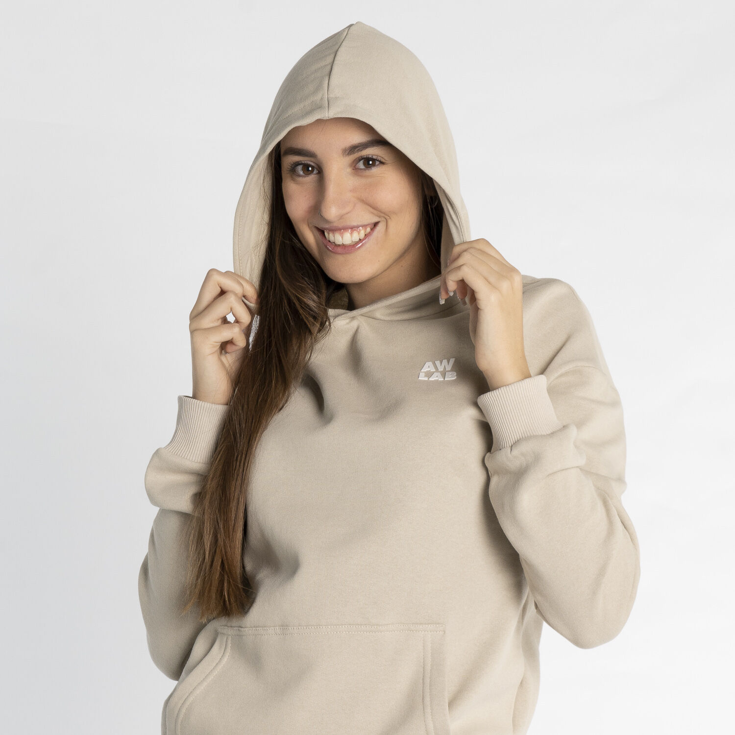 AW LAB Small Logo Sweatshirt beige AW LAB