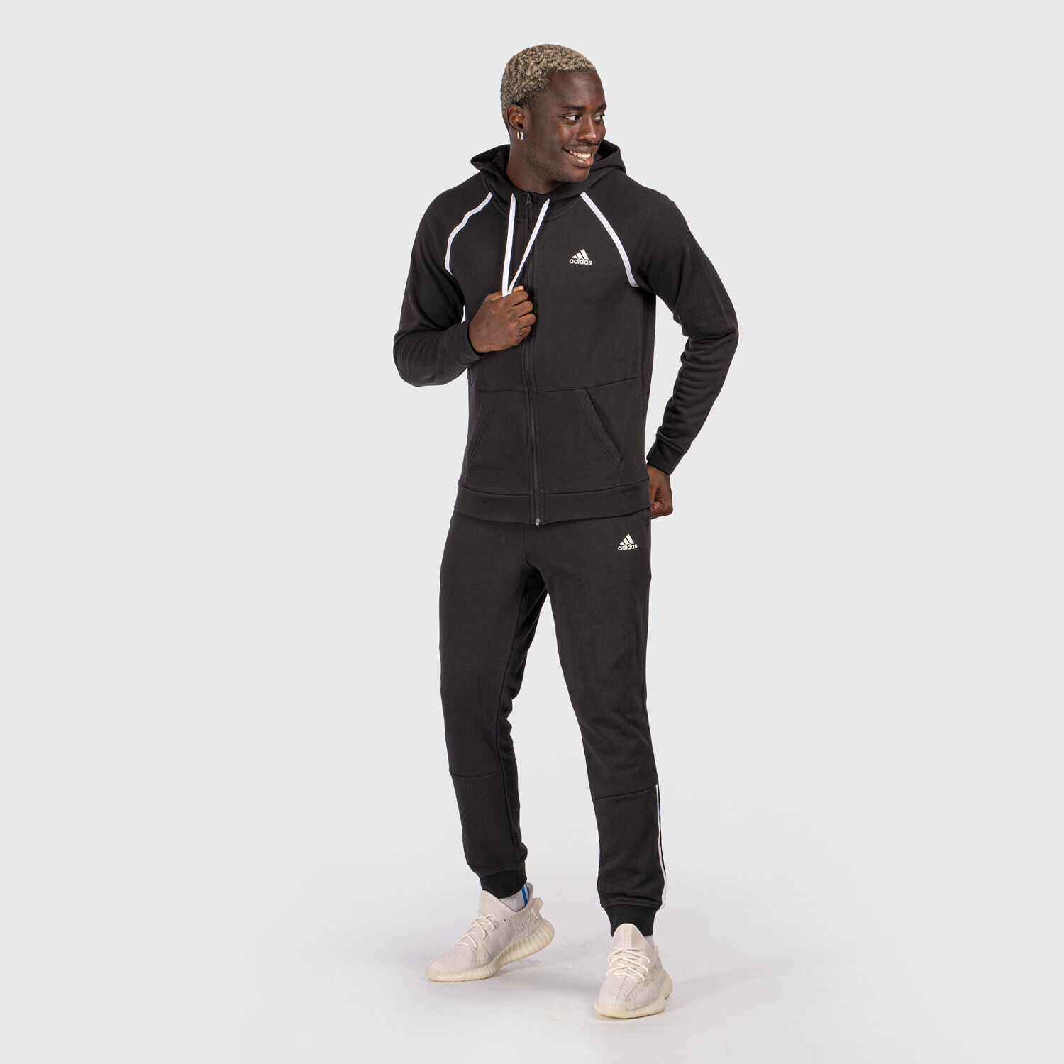 adidas Performance Cotton Piping Tracksuit black and white AW LAB
