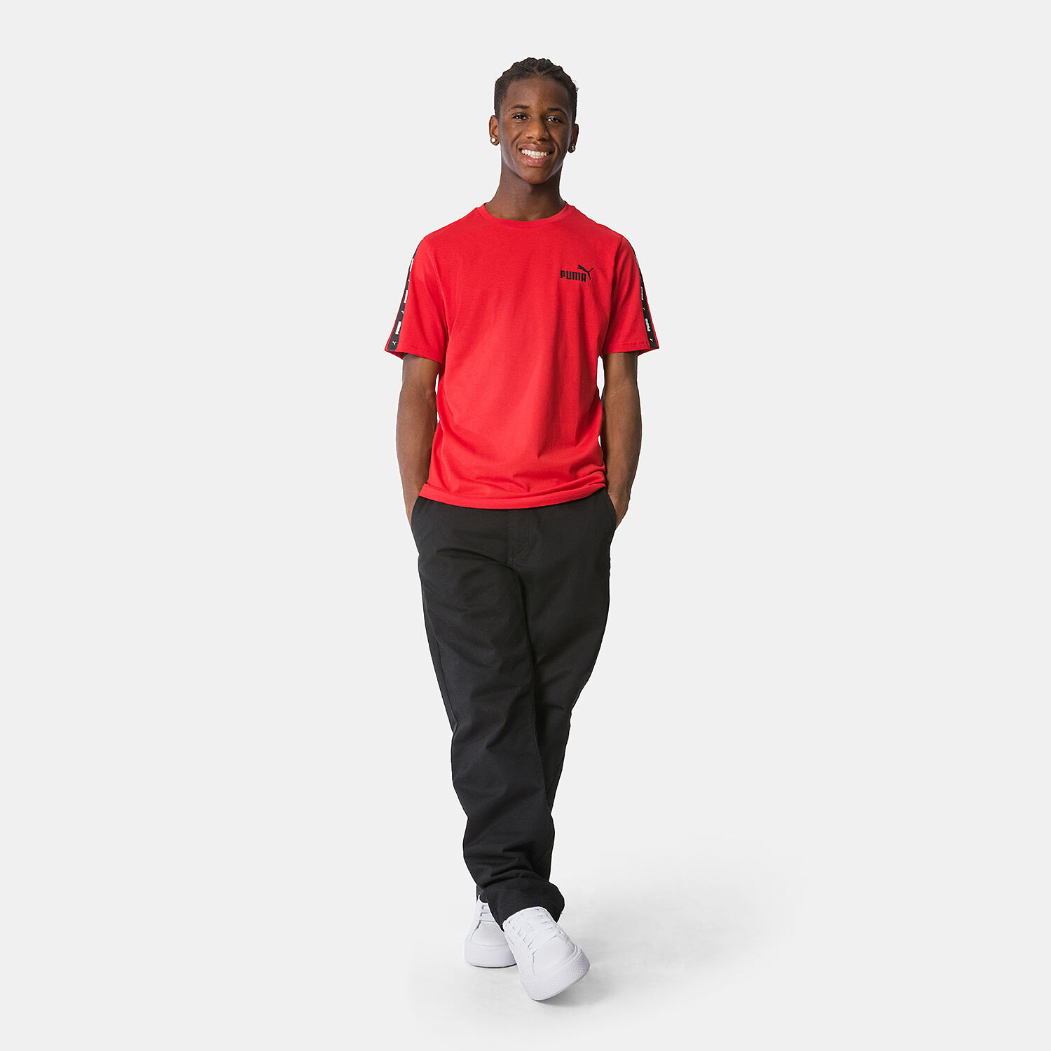 Puma black and red t shirt top