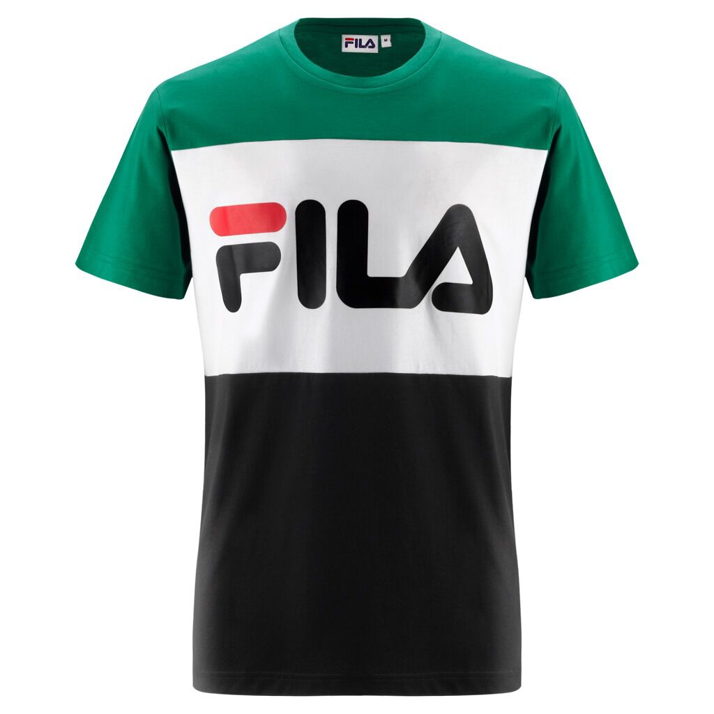 Green and sales red fila shirt