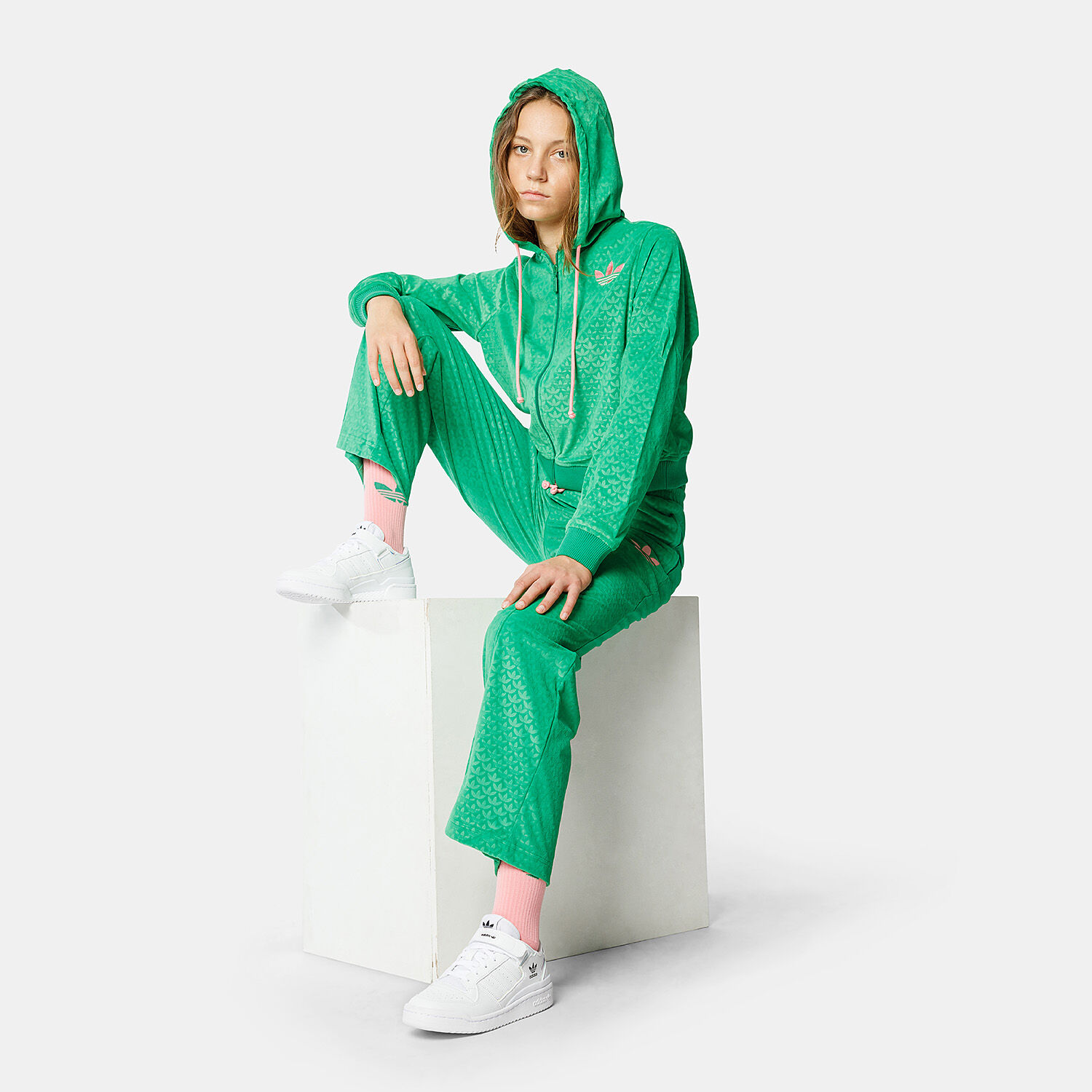 Adidas hoodie velour online