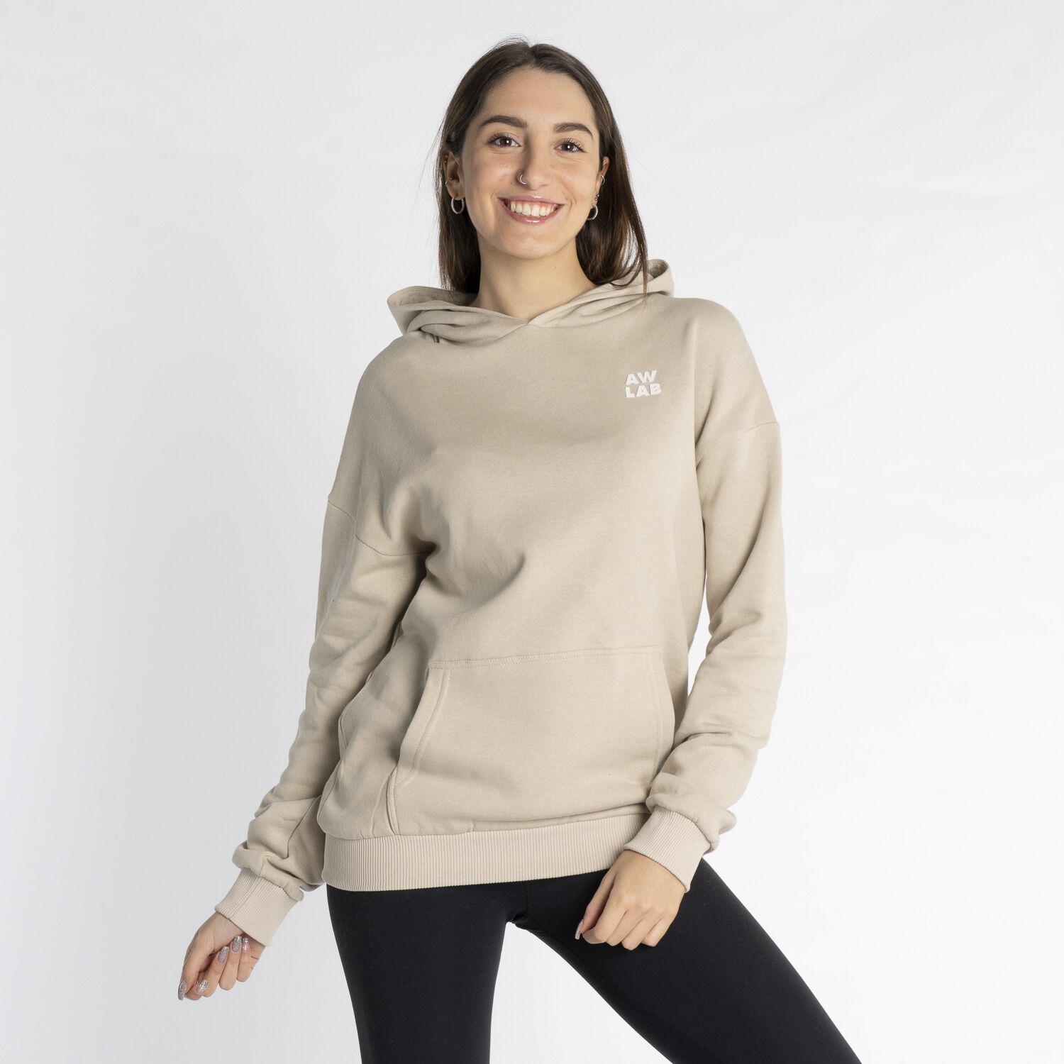 AW LAB Small Logo Sweatshirt beige AW LAB