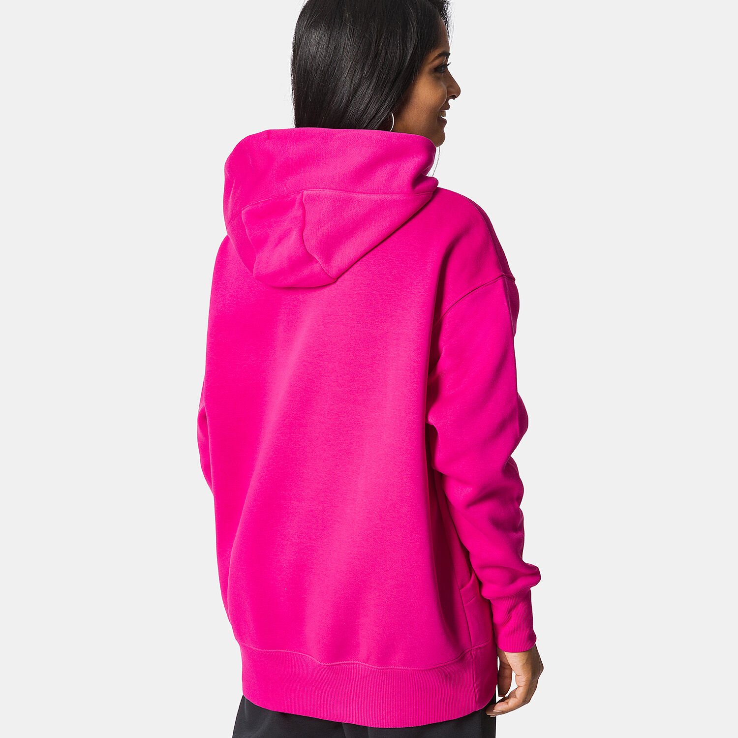 Nike Sportswear Phoenix Fleece sweatshirt black and fuchsia AW LAB