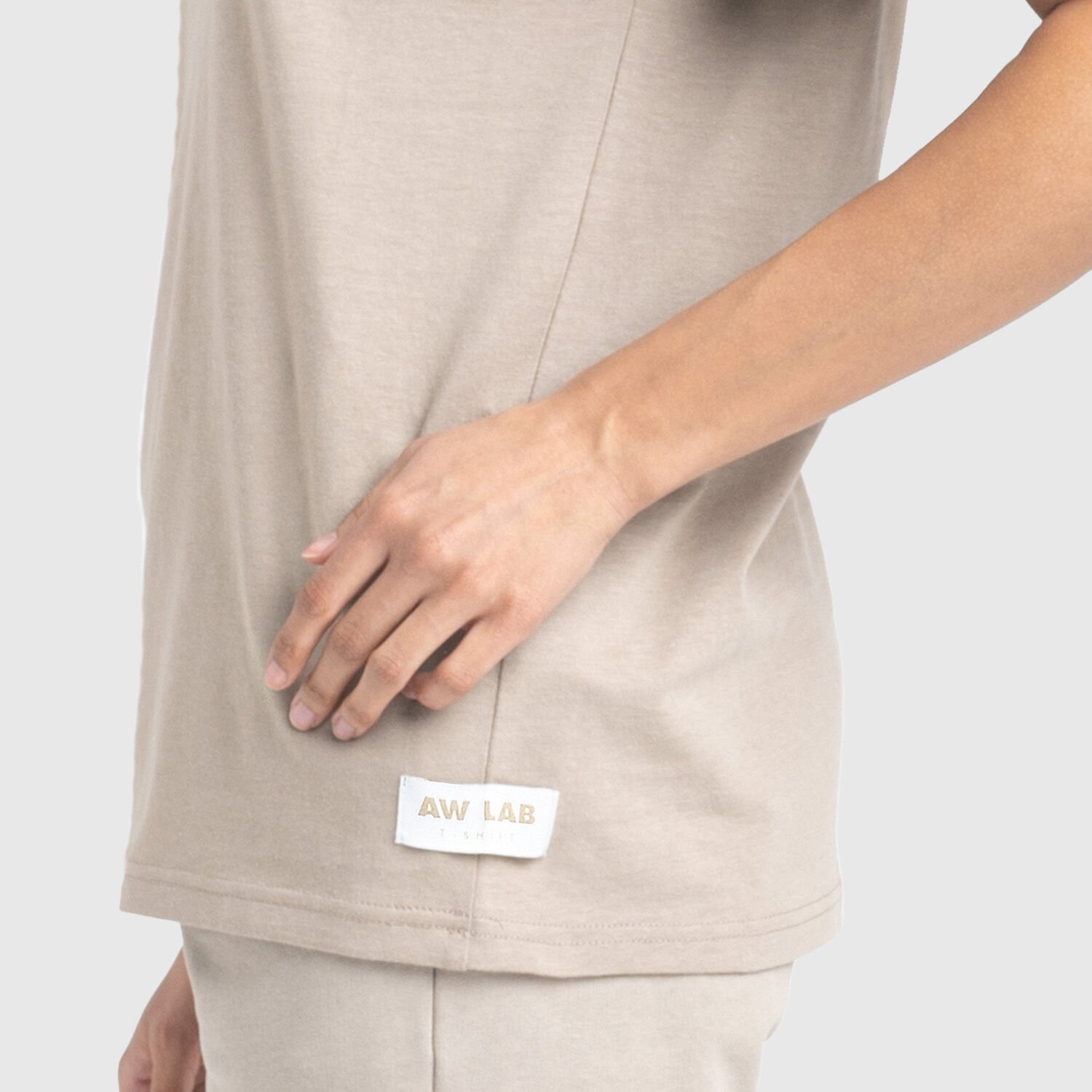 T Shirt AW LAB Basic Tee Beige AW LAB