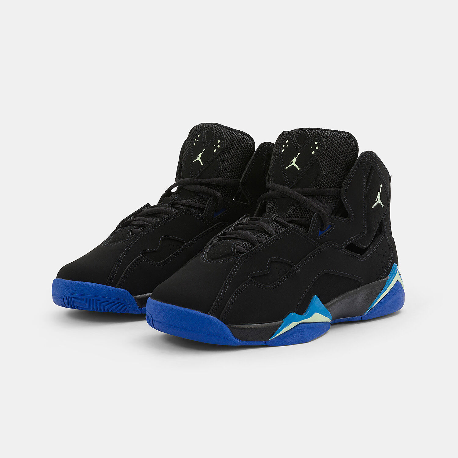 Jordan true flight black and blue hotsell